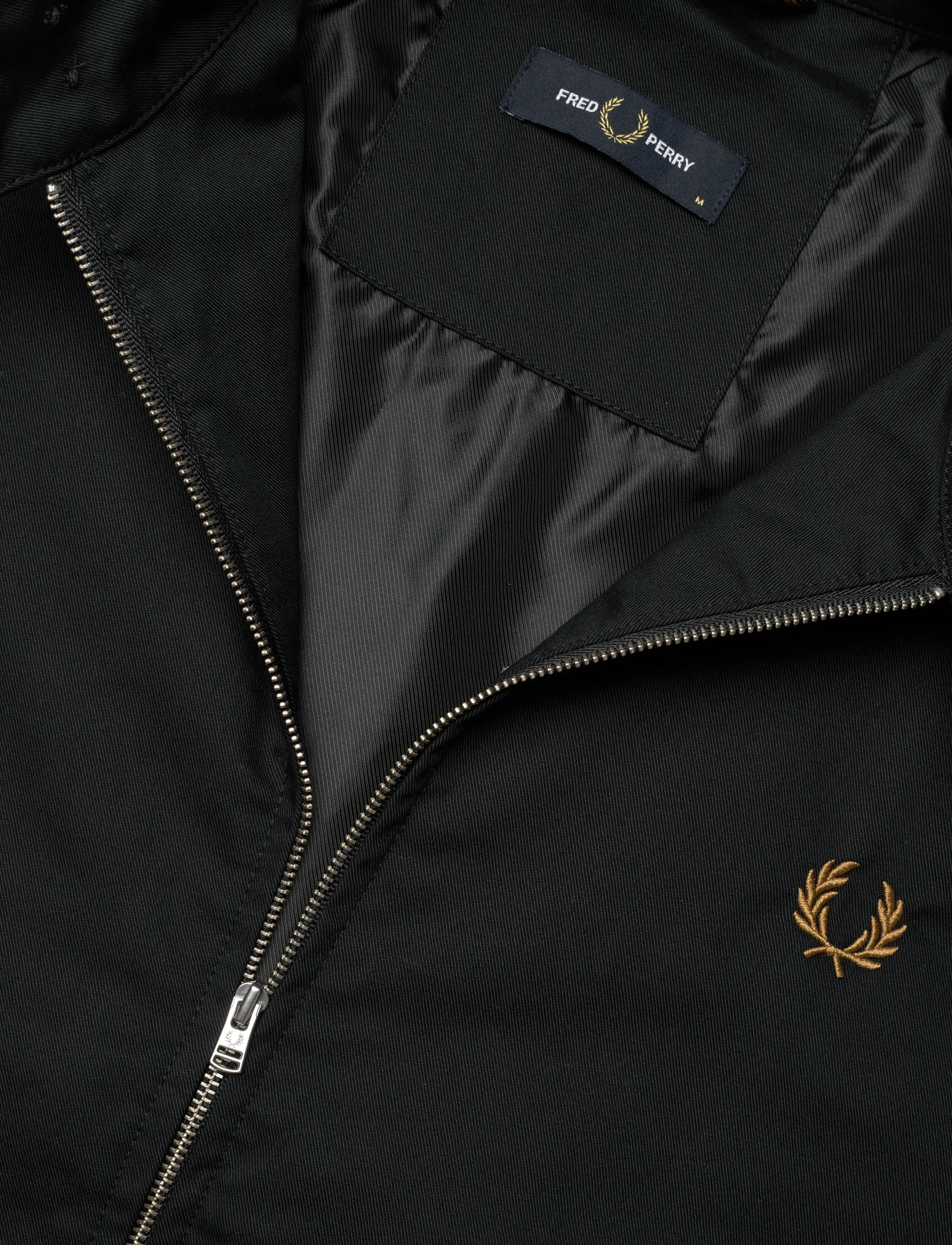 Fred Perry - TWILL HARRINGTON JKT - kevättakit - black - 5