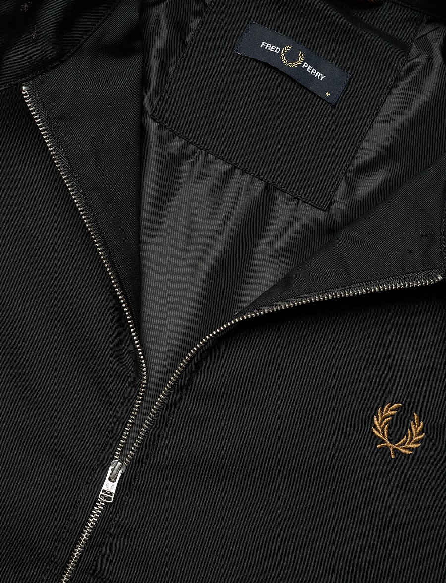 Fred Perry - TWILL HARRINGTON JKT - fall jackets - black - 5
