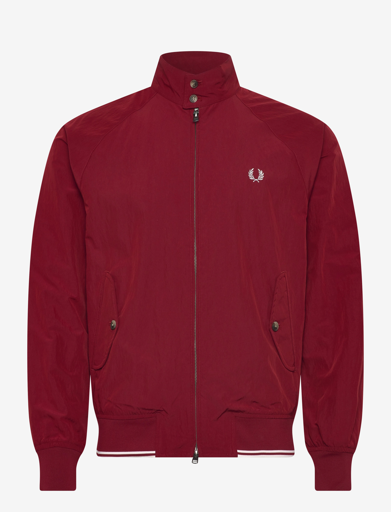Fred Perry - CRINKLE HARRINGTON JKT - frühlingsjacken - burnt red - 0