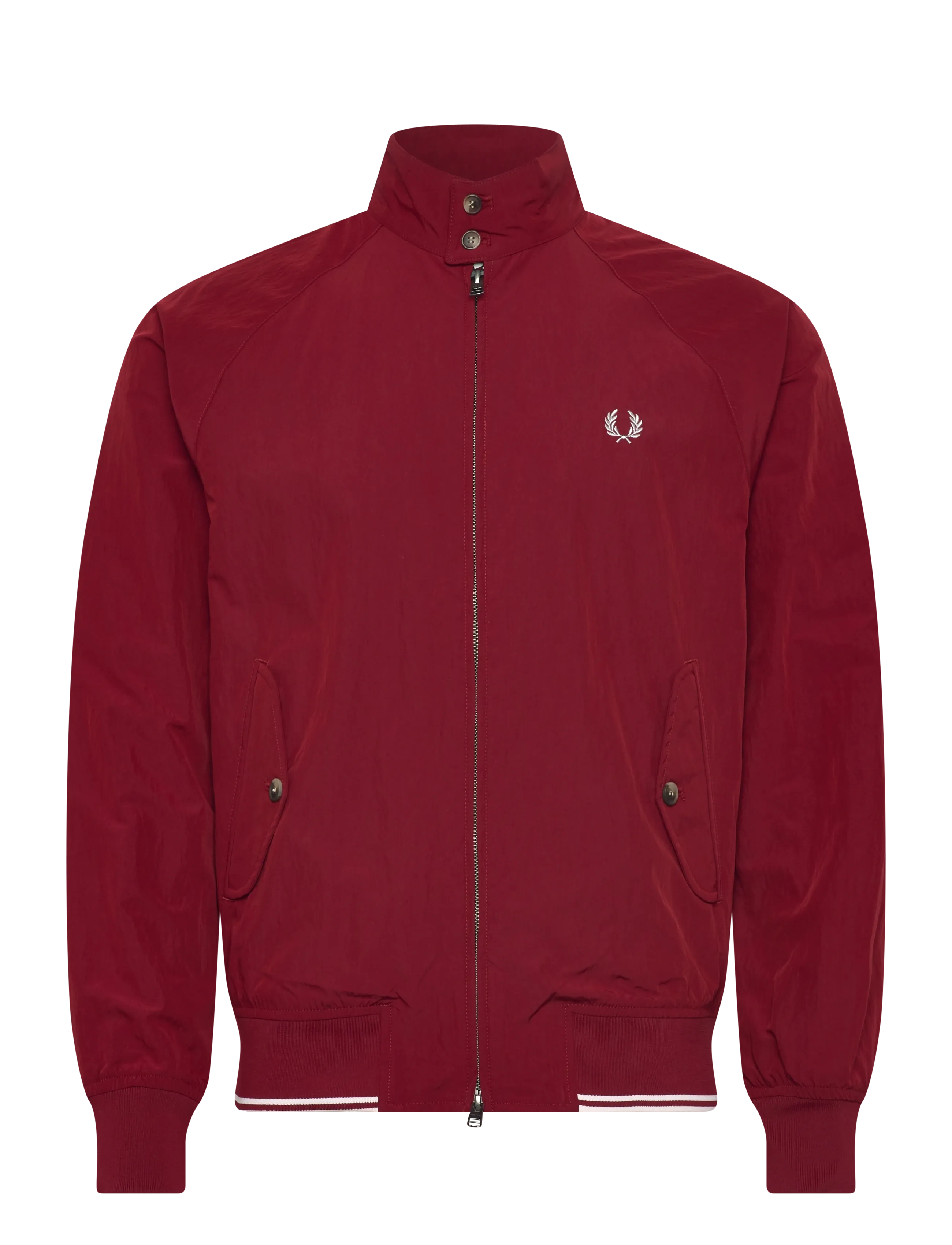 Fred Perry CRINKLE HARRINGTON JKT - Forårsjakker - BURNT RED / burgundy