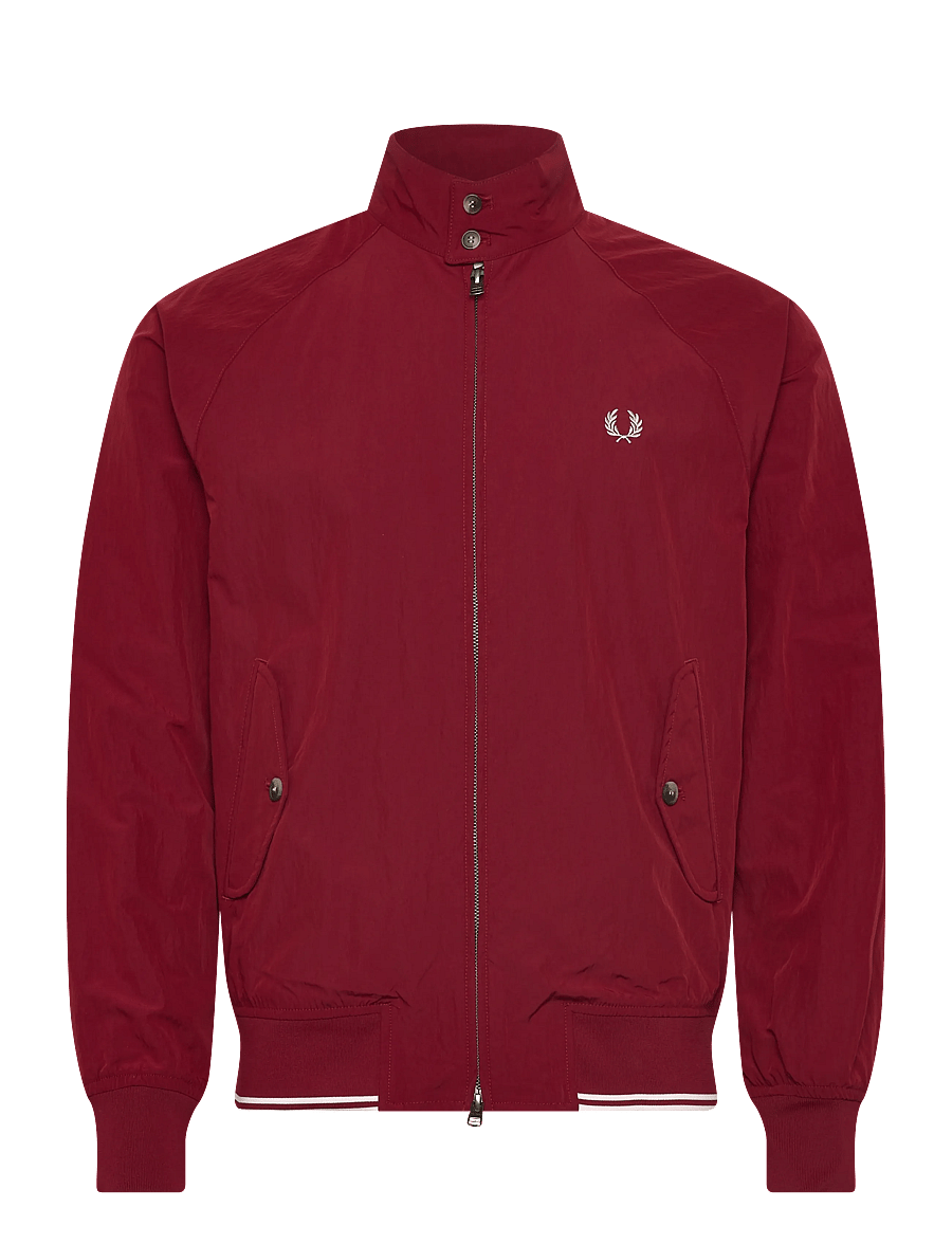 Fred Perry - CRINKLE HARRINGTON JKT - höstjackor - burnt red - 1