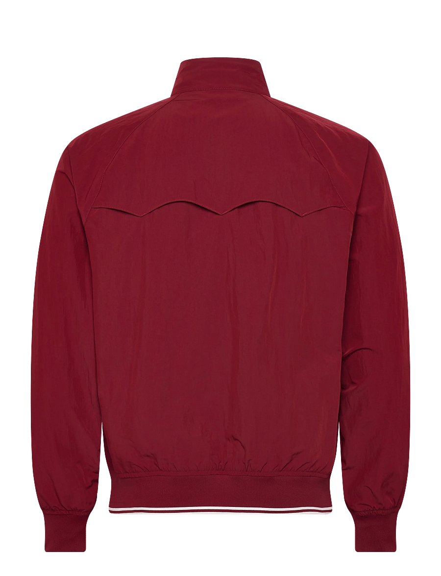 Fred Perry - CRINKLE HARRINGTON JKT - höstjackor - burnt red - 2