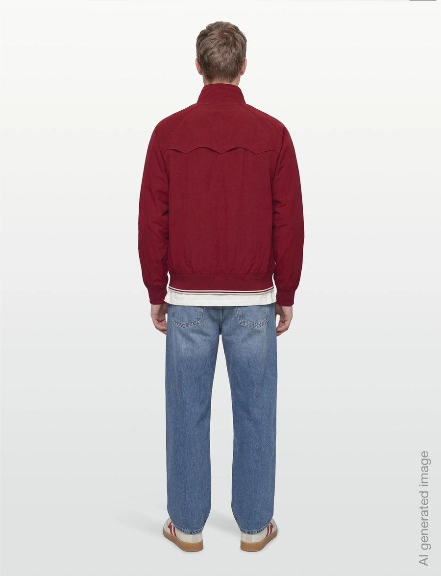 Fred Perry - CRINKLE HARRINGTON JKT - höstjackor - burnt red - 4