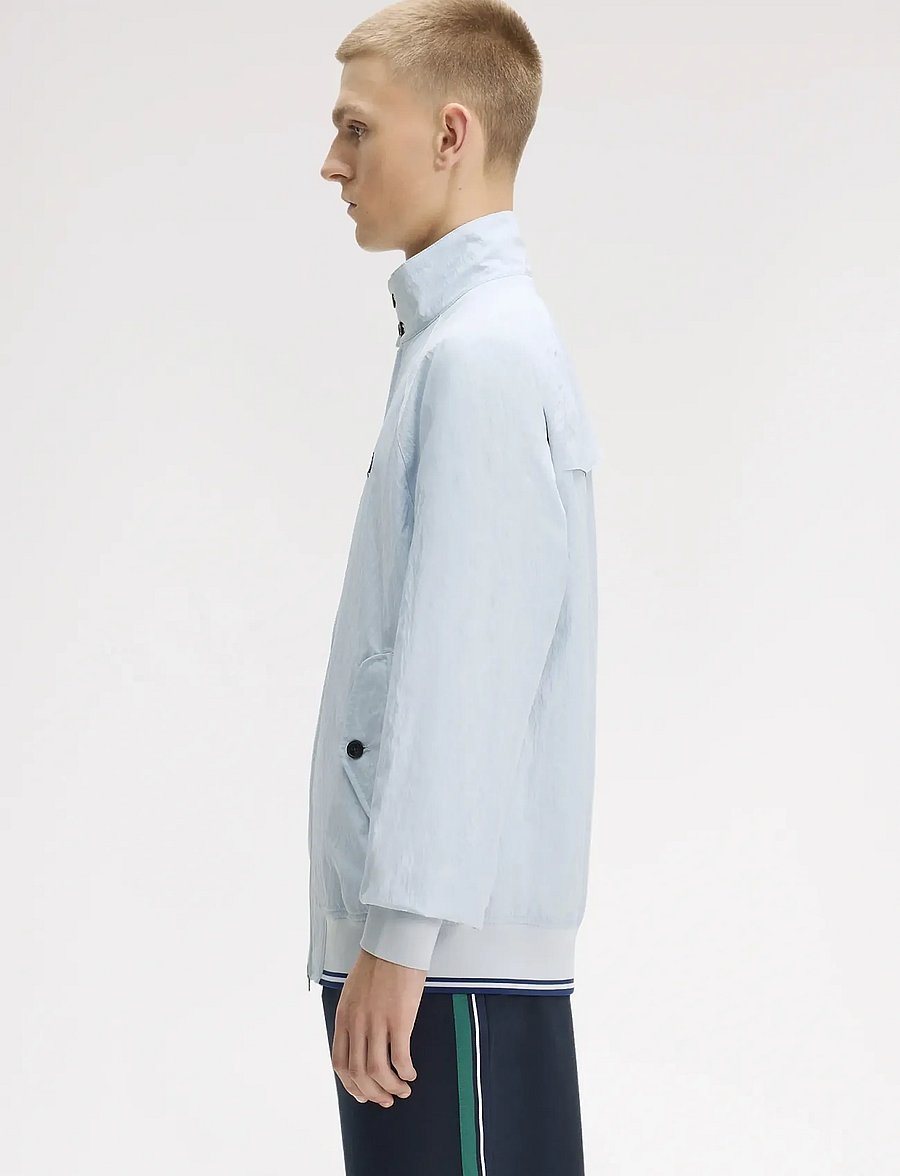 Fred Perry - CRINKLE HARRINGTON JKT - höstjackor - dusky blue - 3