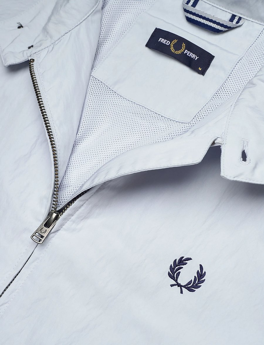 Fred Perry - CRINKLE HARRINGTON JKT - höstjackor - dusky blue - 4