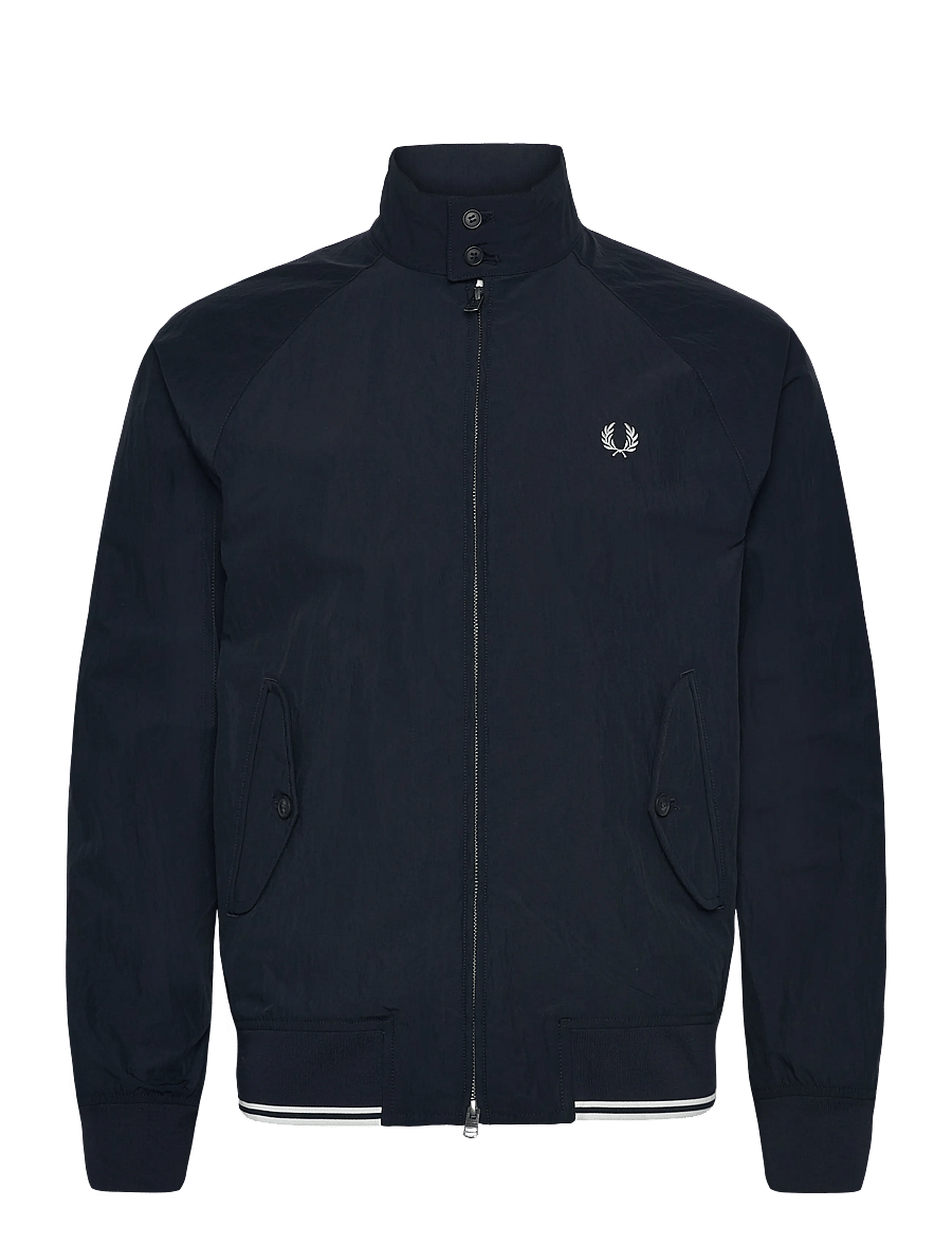 Fred Perry - CRINKLE HARRINGTON JKT - höstjackor - navy - 1