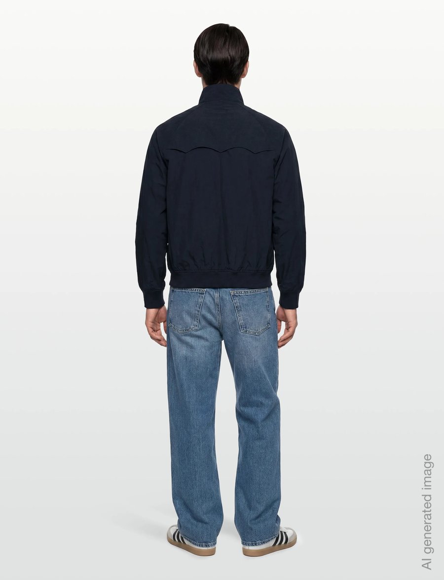 Fred Perry - CRINKLE HARRINGTON JKT - höstjackor - navy - 4