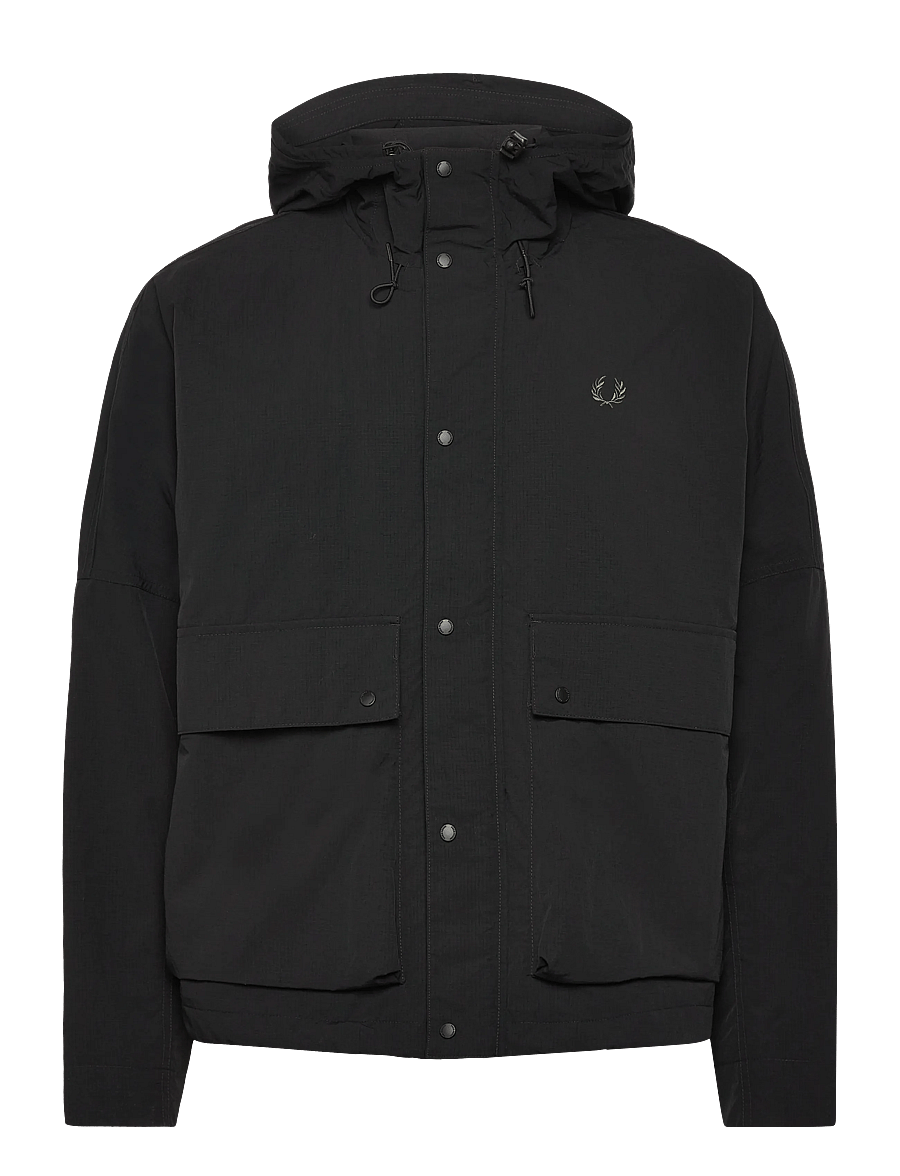 Fred Perry - CROPPED RIPSTOP PARKA - herbstjacken - black - 1