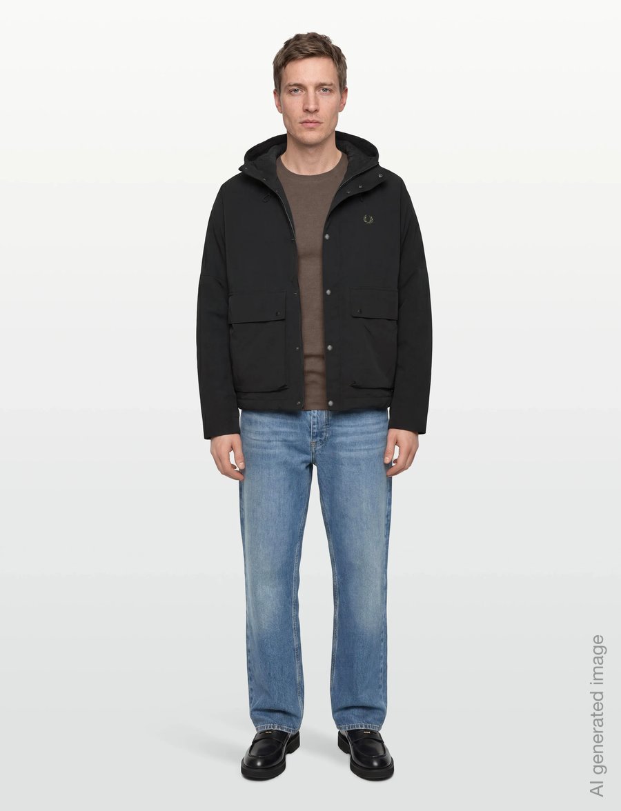 Fred Perry - CROPPED RIPSTOP PARKA - herbstjacken - black - 0