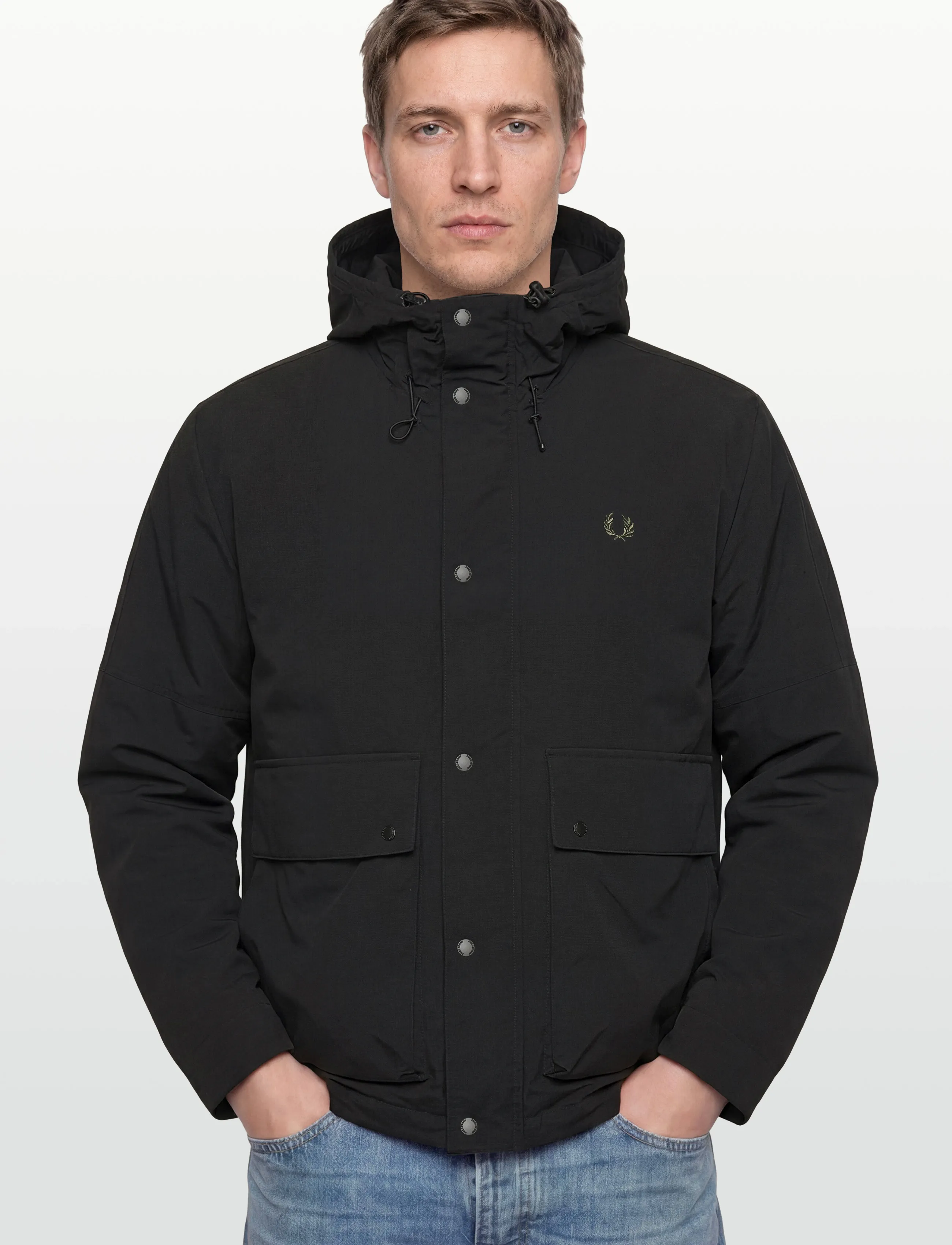 Fred Perry - CROPPED RIPSTOP PARKA - vårjackor - black - 3