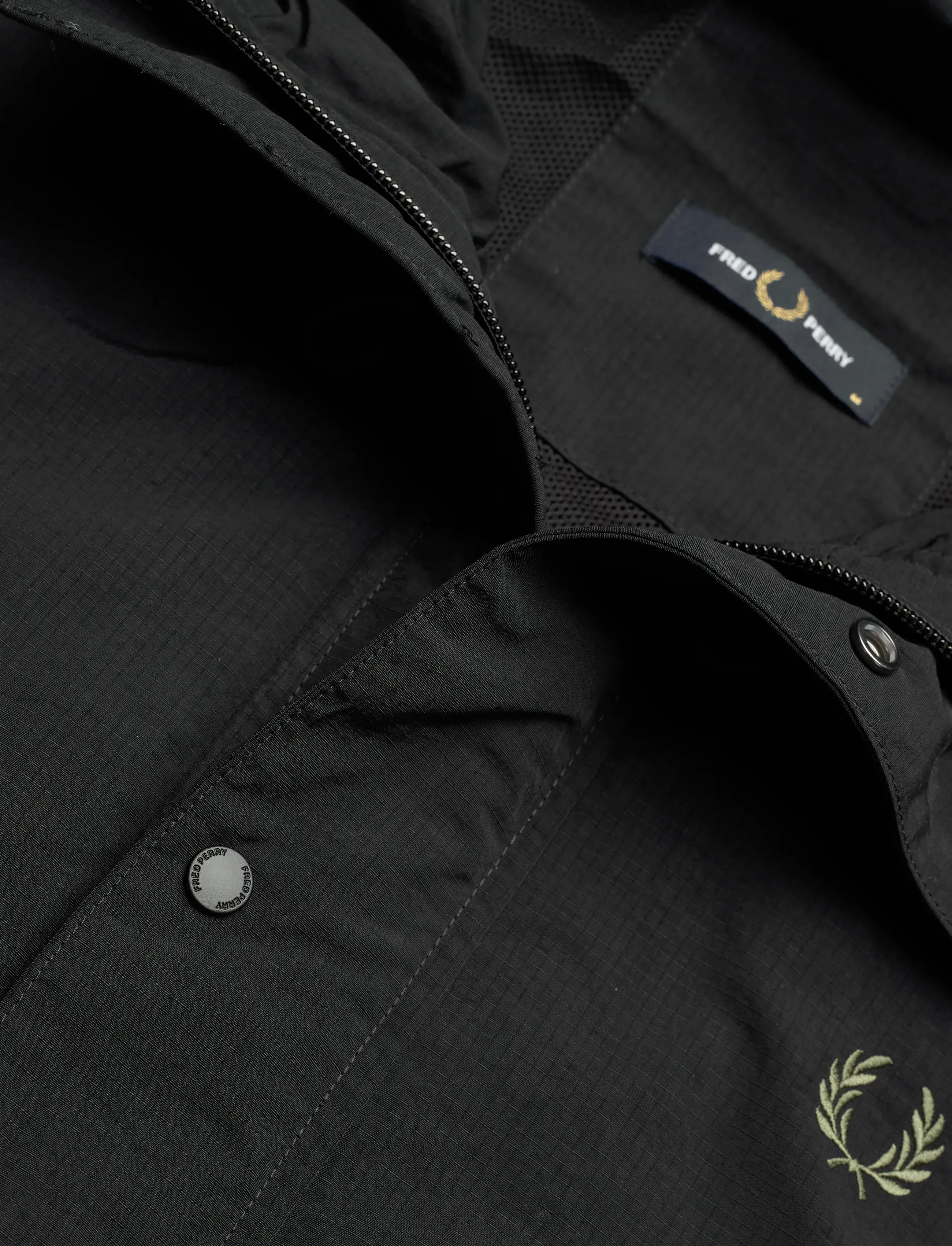 Fred Perry - CROPPED RIPSTOP PARKA - vårjackor - black - 5