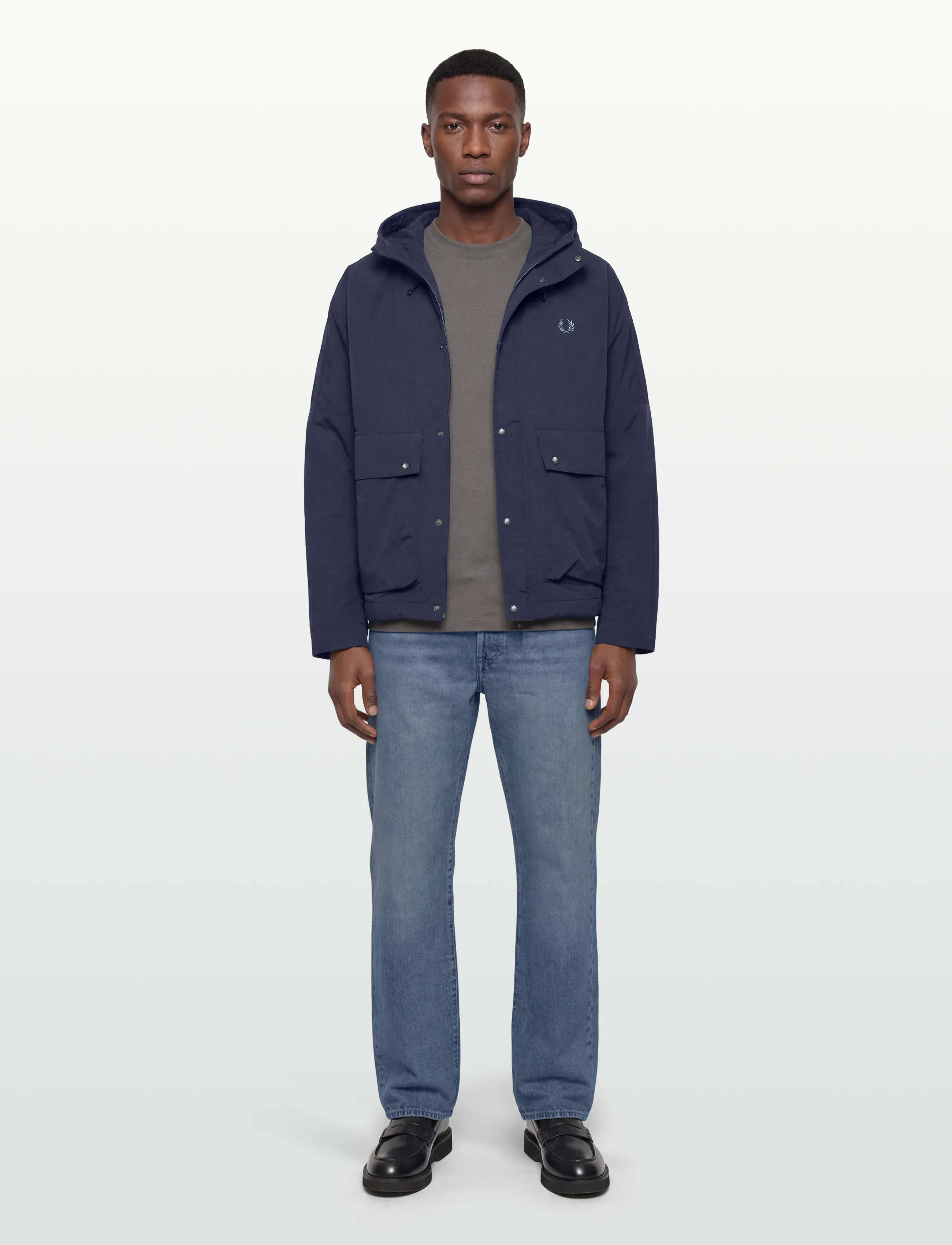 Fred Perry CROPPED RIPSTOP PARKA - Jakker - TENNIS BLUE / navy