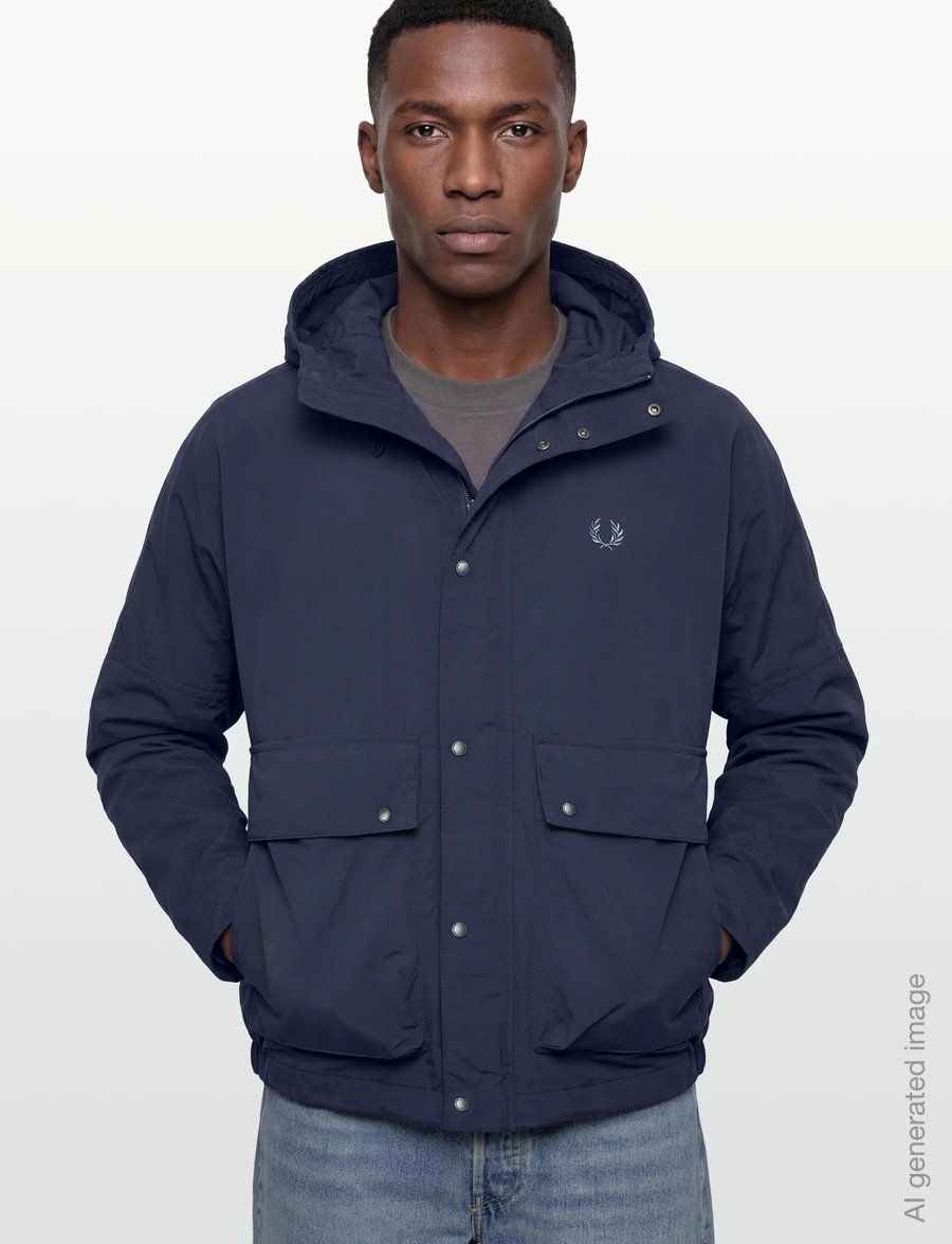 Fred Perry - CROPPED RIPSTOP PARKA - fall jackets - tennis blue - 3