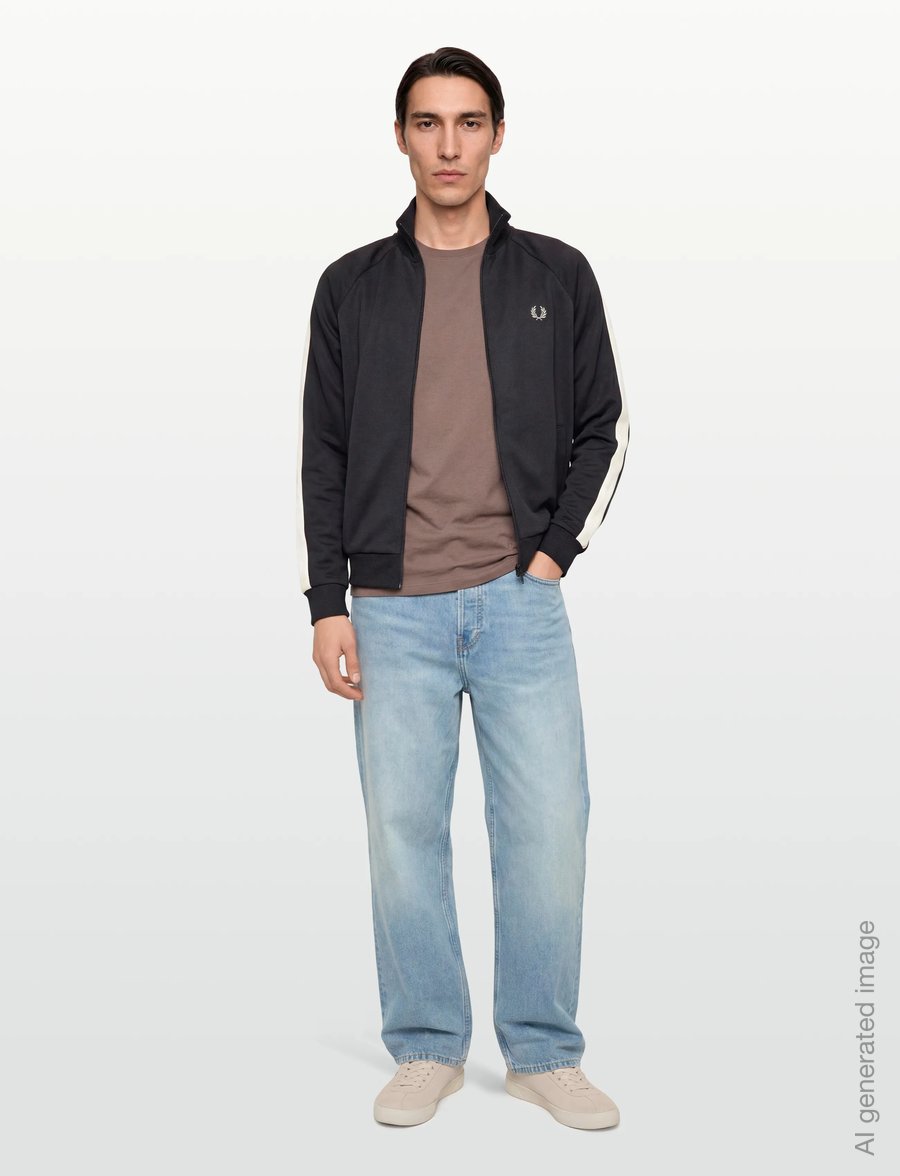 Fred Perry - CONTRAST SLEEVE TRACK JKT - shoppa efter tillfälle - anchor grey - 0
