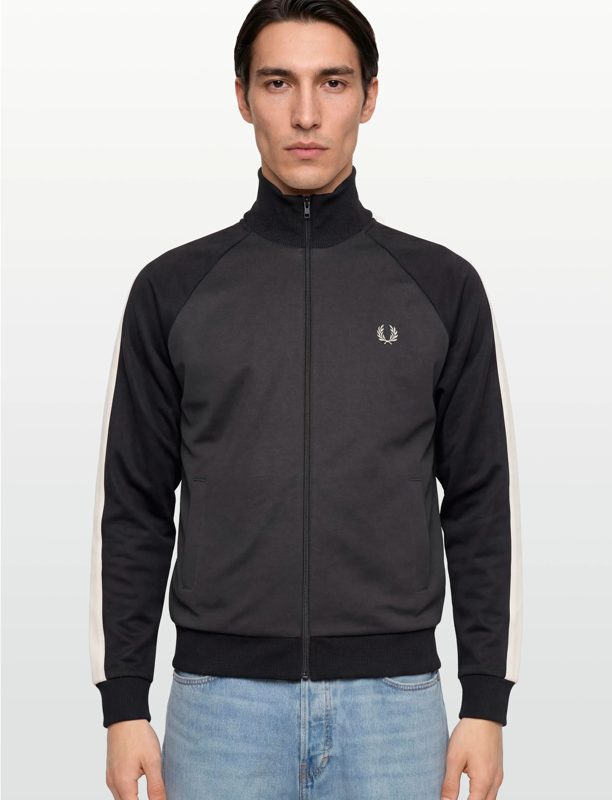 Fred Perry - CONTRAST SLEEVE TRACK JKT - dressipluusid - anchor grey - 5