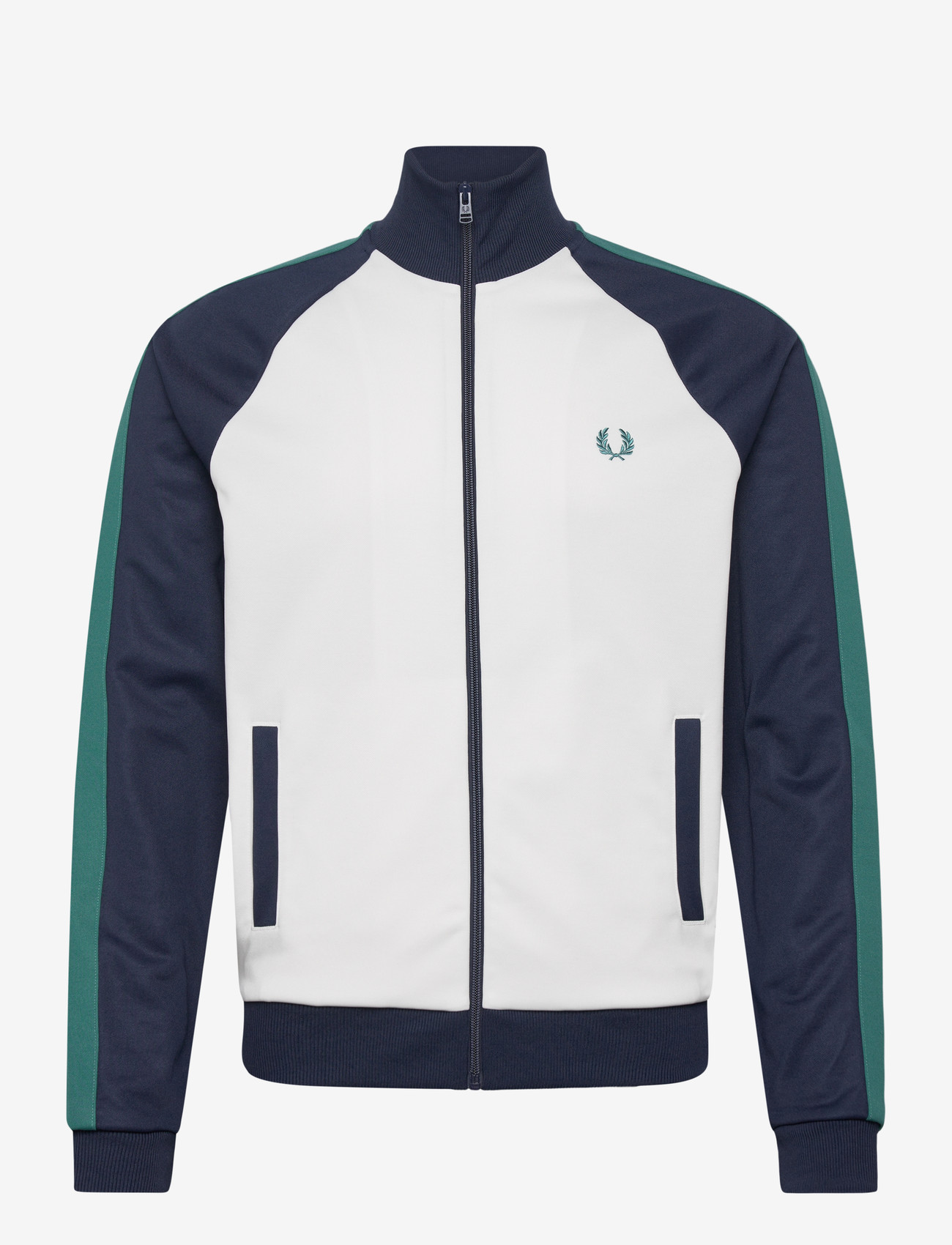 Fred Perry - CONTRAST SLEEVE TRACK JKT - sportjackor - snow white - 0
