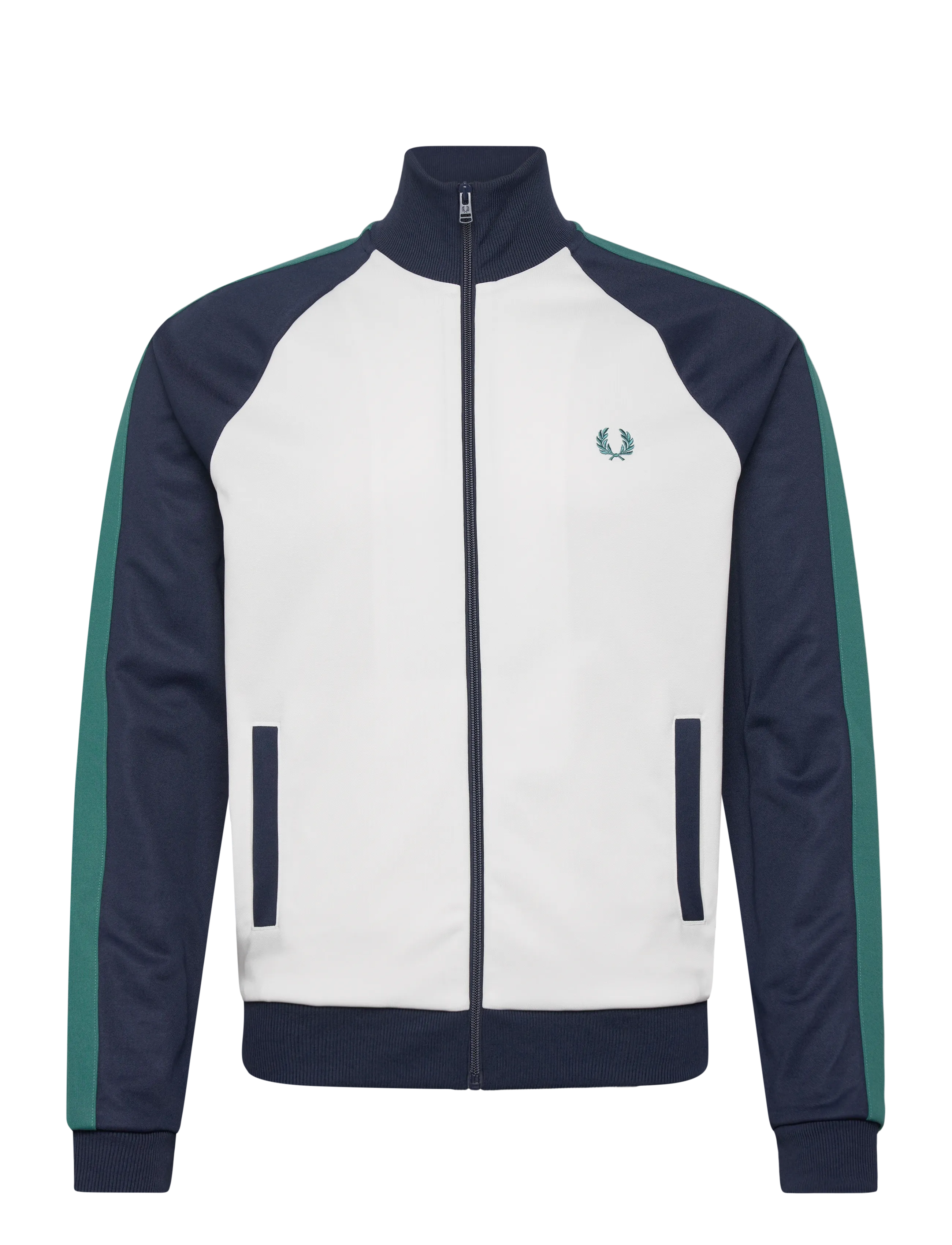 Fred Perry CONTRAST SLEEVE TRACK JKT - Takit - SNOW WHITE / white