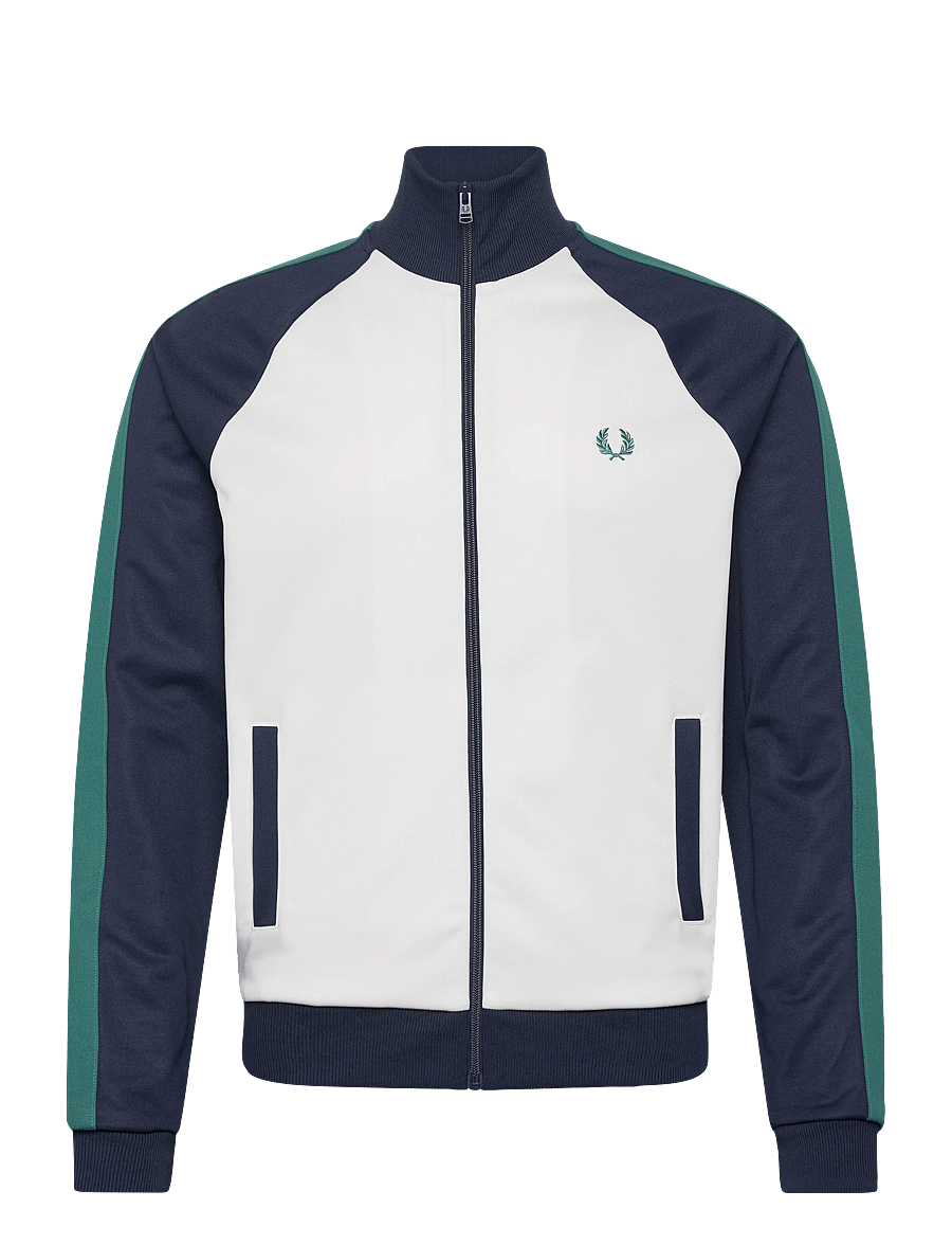 Fred Perry - CONTRAST SLEEVE TRACK JKT - sweatshirts - snow white - 1