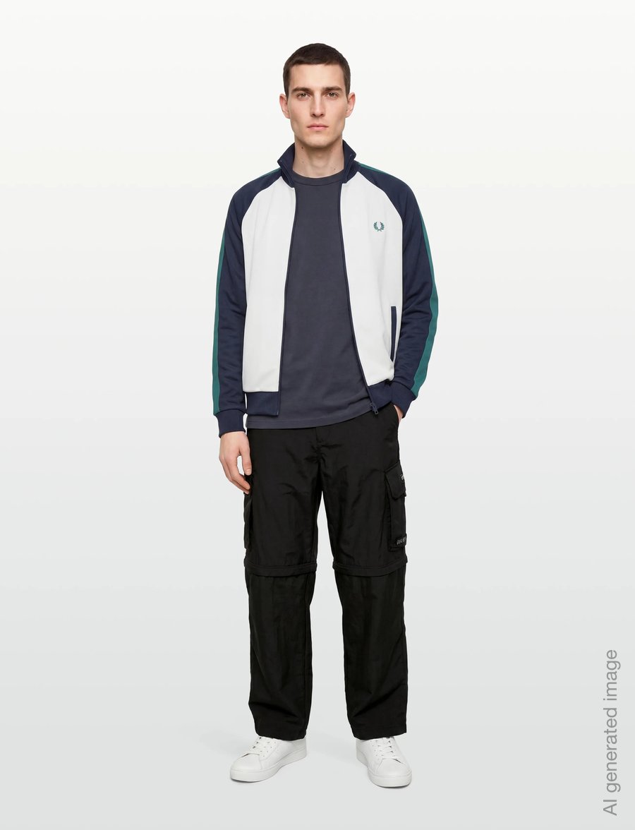 Fred Perry - CONTRAST SLEEVE TRACK JKT - sweatshirts - snow white - 0