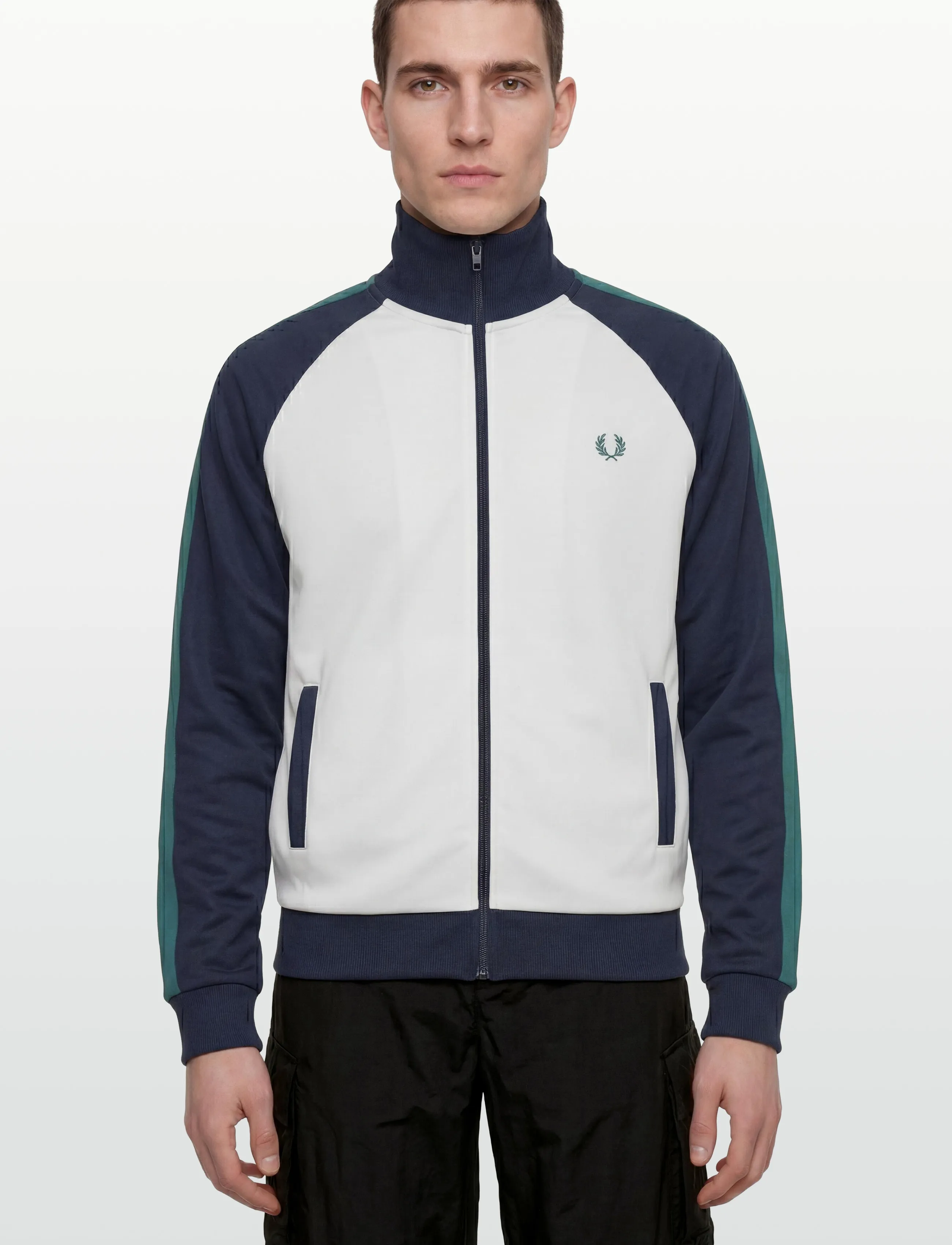Fred Perry - CONTRAST SLEEVE TRACK JKT - træningsjakker - snow white - 3