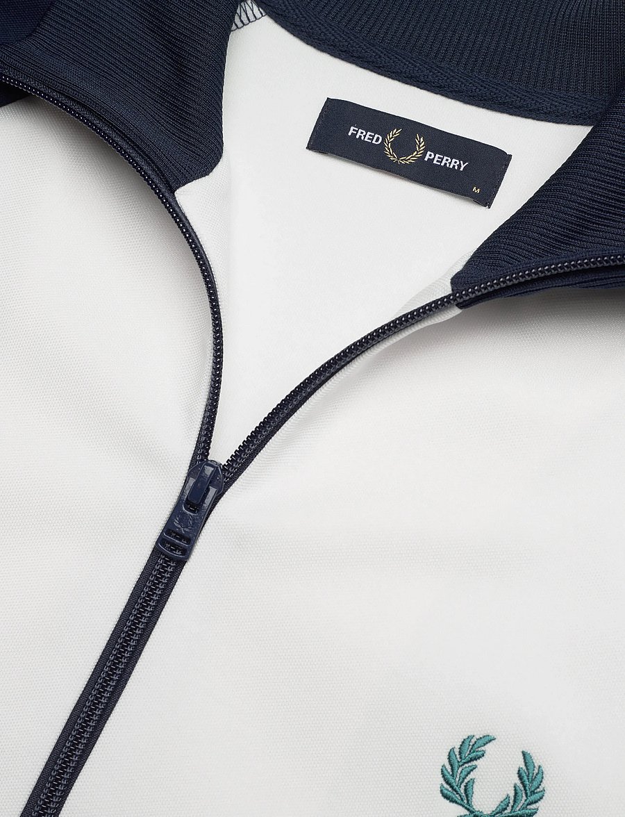 Fred Perry - CONTRAST SLEEVE TRACK JKT - sweatshirts - snow white - 5