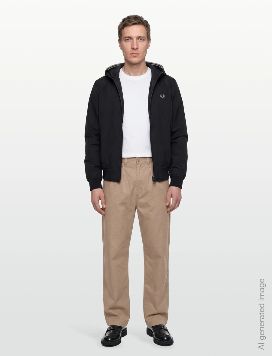 Fred Perry - HOODED BRENTHAM JKT - sügisjoped - black - 0