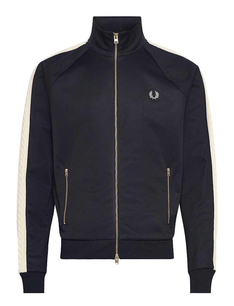 Fred Perry - CABLE TAPED TRACK JKT - spring jackets - navy - 1