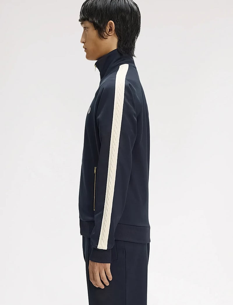 Fred Perry - CABLE TAPED TRACK JKT - spring jackets - navy - 3
