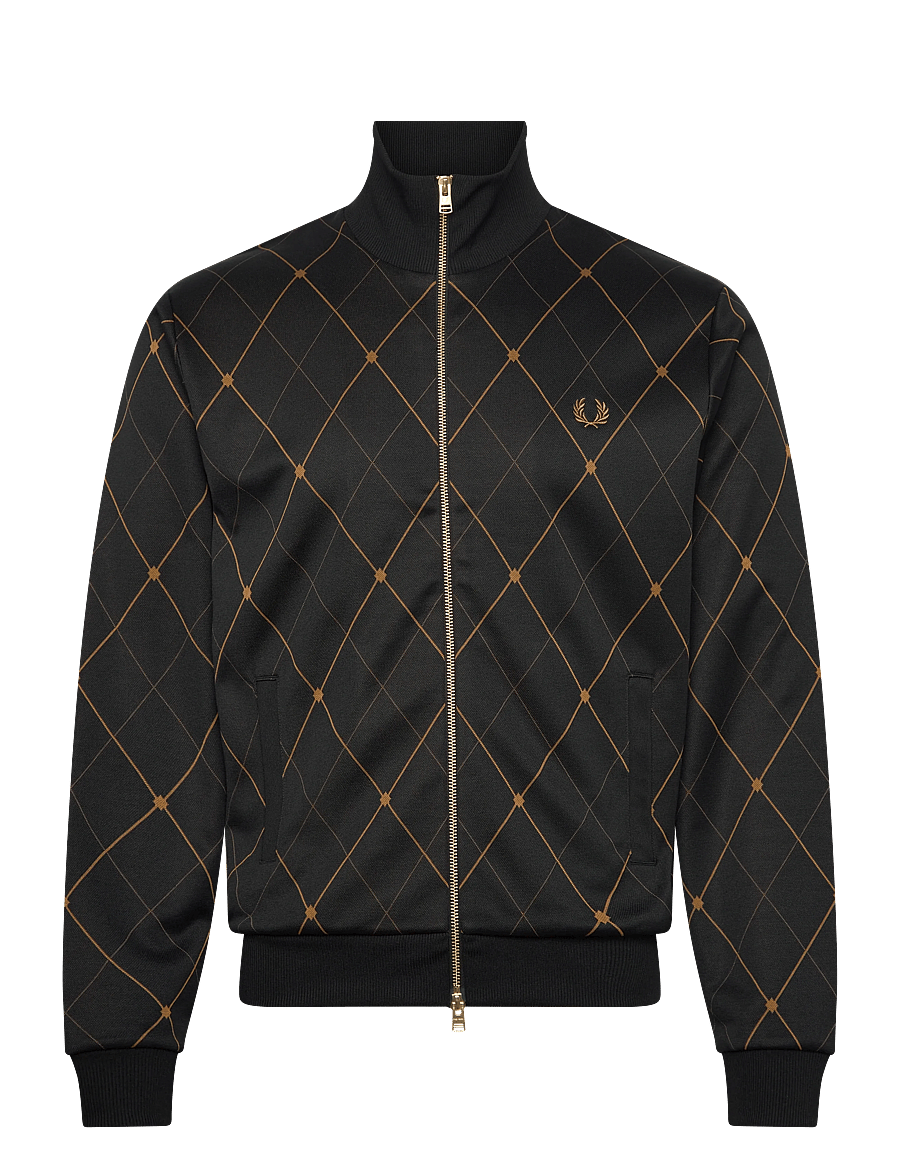 Fred Perry - ARGYLE TRACK JACKET - kevadjoped - black - 1