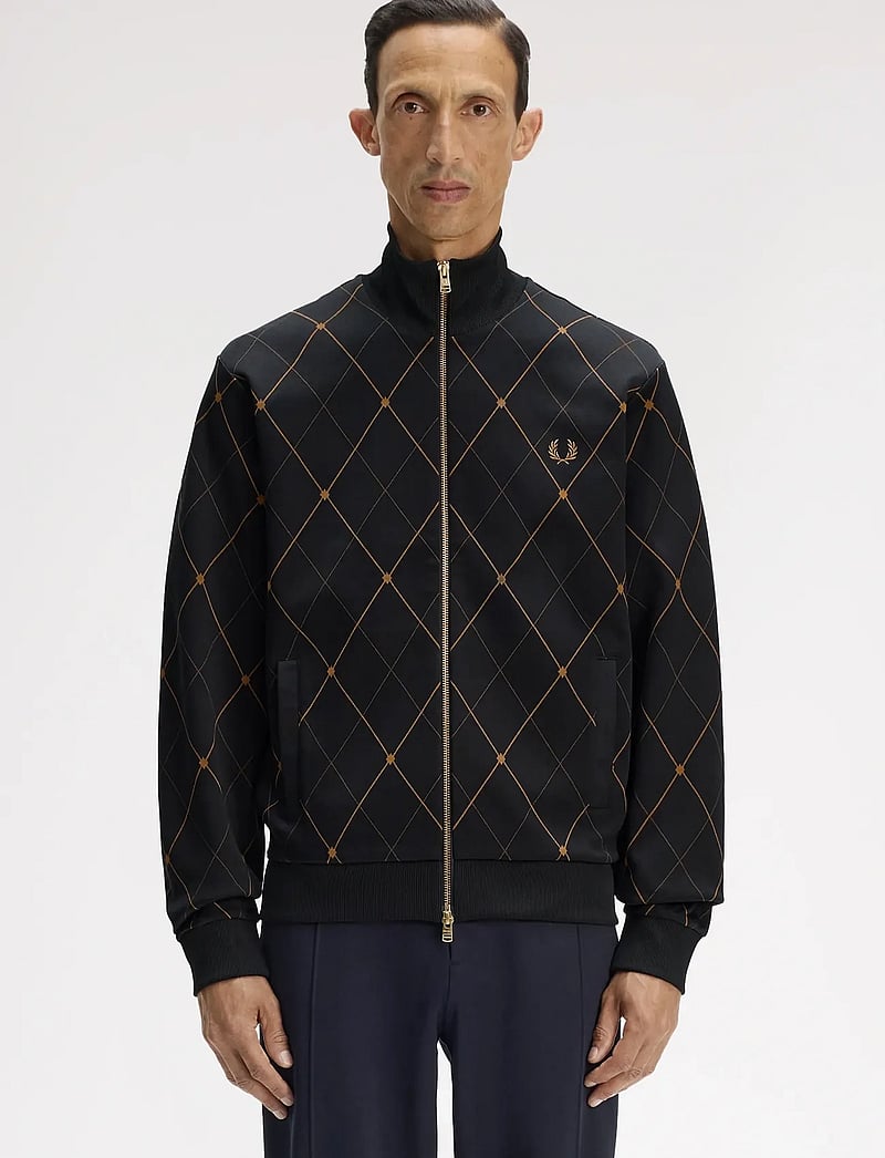 Fred Perry - ARGYLE TRACK JACKET - forårsjakker - black - 0