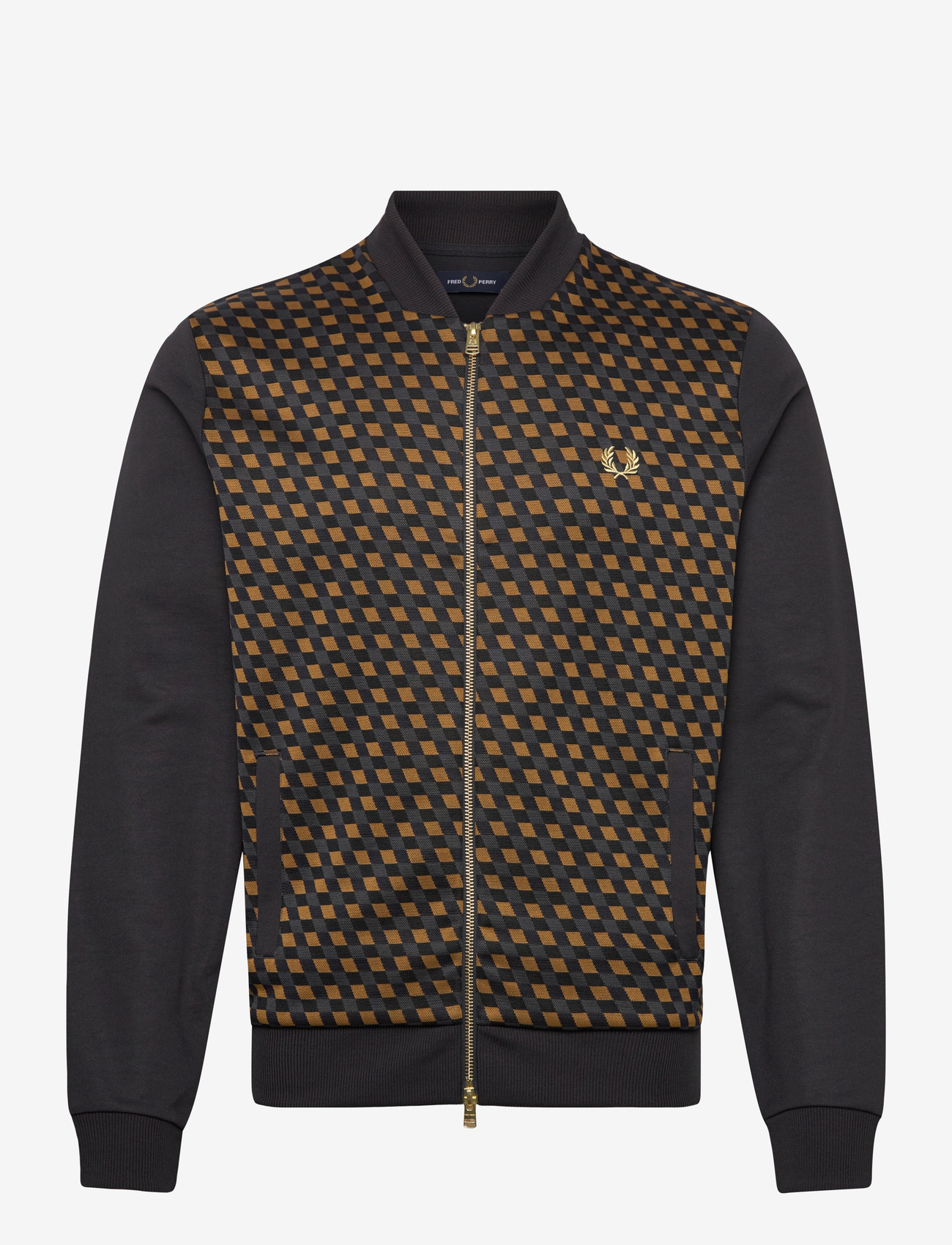 Fred Perry - GEOMETRIC TRACK JACKET - forårsjakker - anchor grey - 1