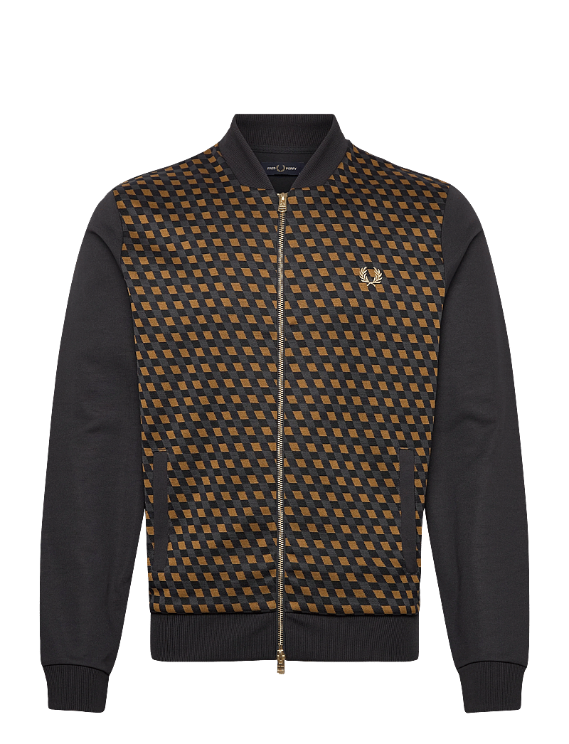 Fred Perry - GEOMETRIC TRACK JACKET - forårsjakker - anchor grey - 1