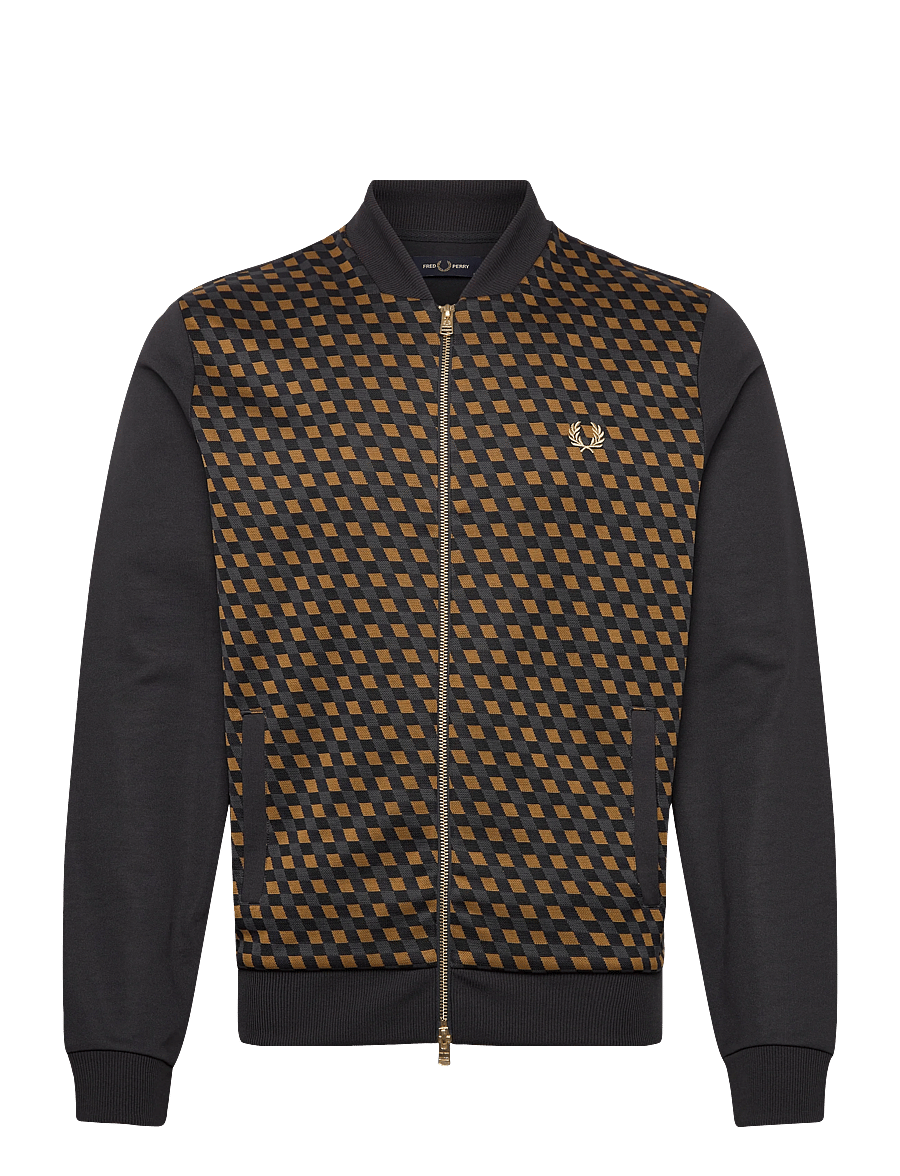 Fred Perry - GEOMETRIC TRACK JACKET - vårjackor - anchor grey - 1