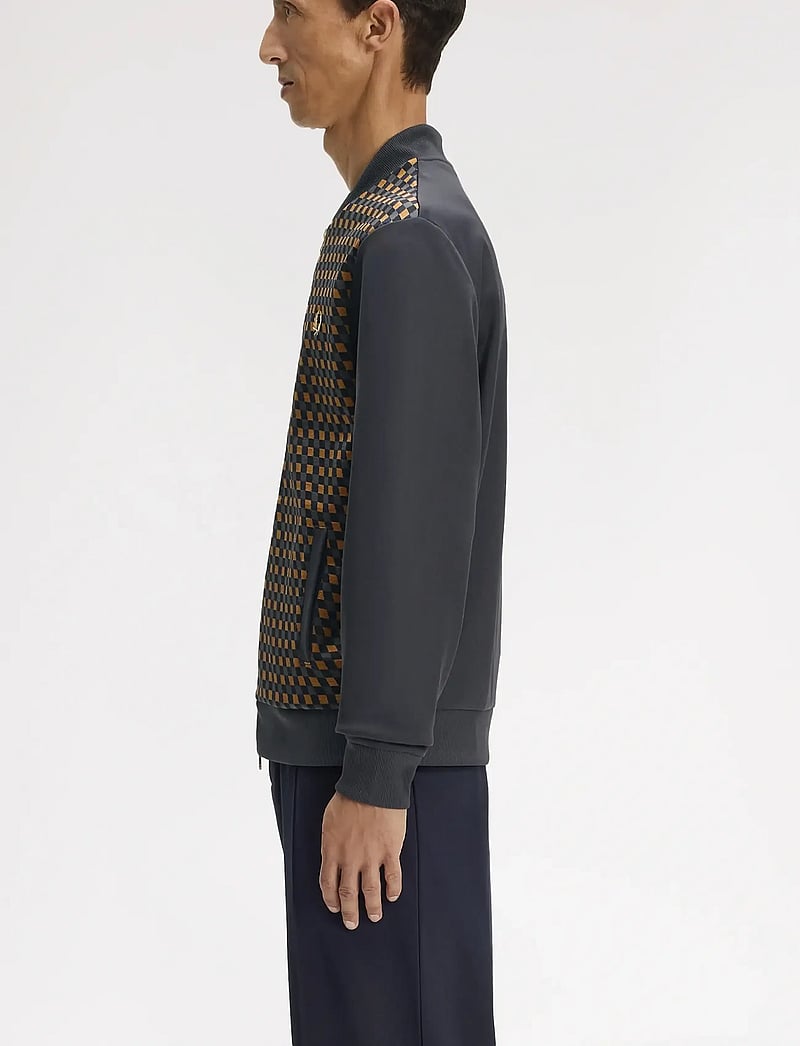 Fred Perry - GEOMETRIC TRACK JACKET - forårsjakker - anchor grey - 3