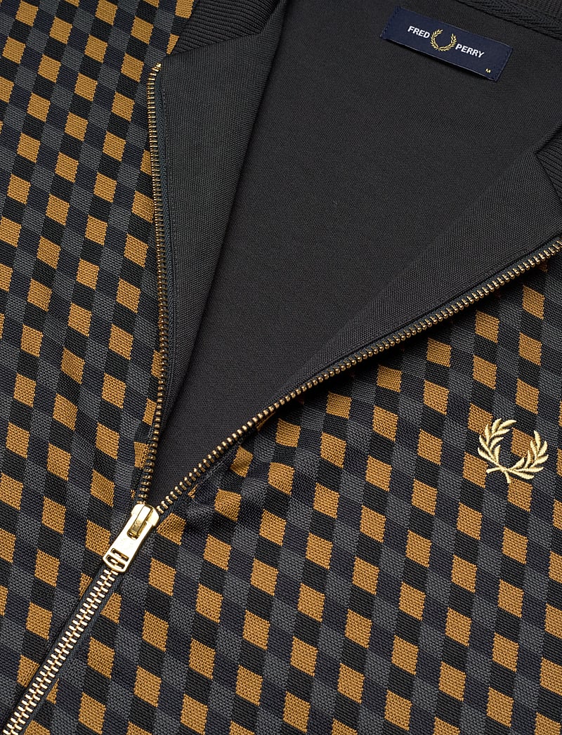 Fred Perry - GEOMETRIC TRACK JACKET - forårsjakker - anchor grey - 4