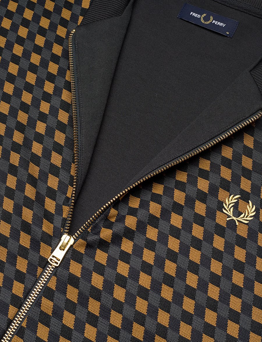 Fred Perry - GEOMETRIC TRACK JACKET - vårjackor - anchor grey - 4