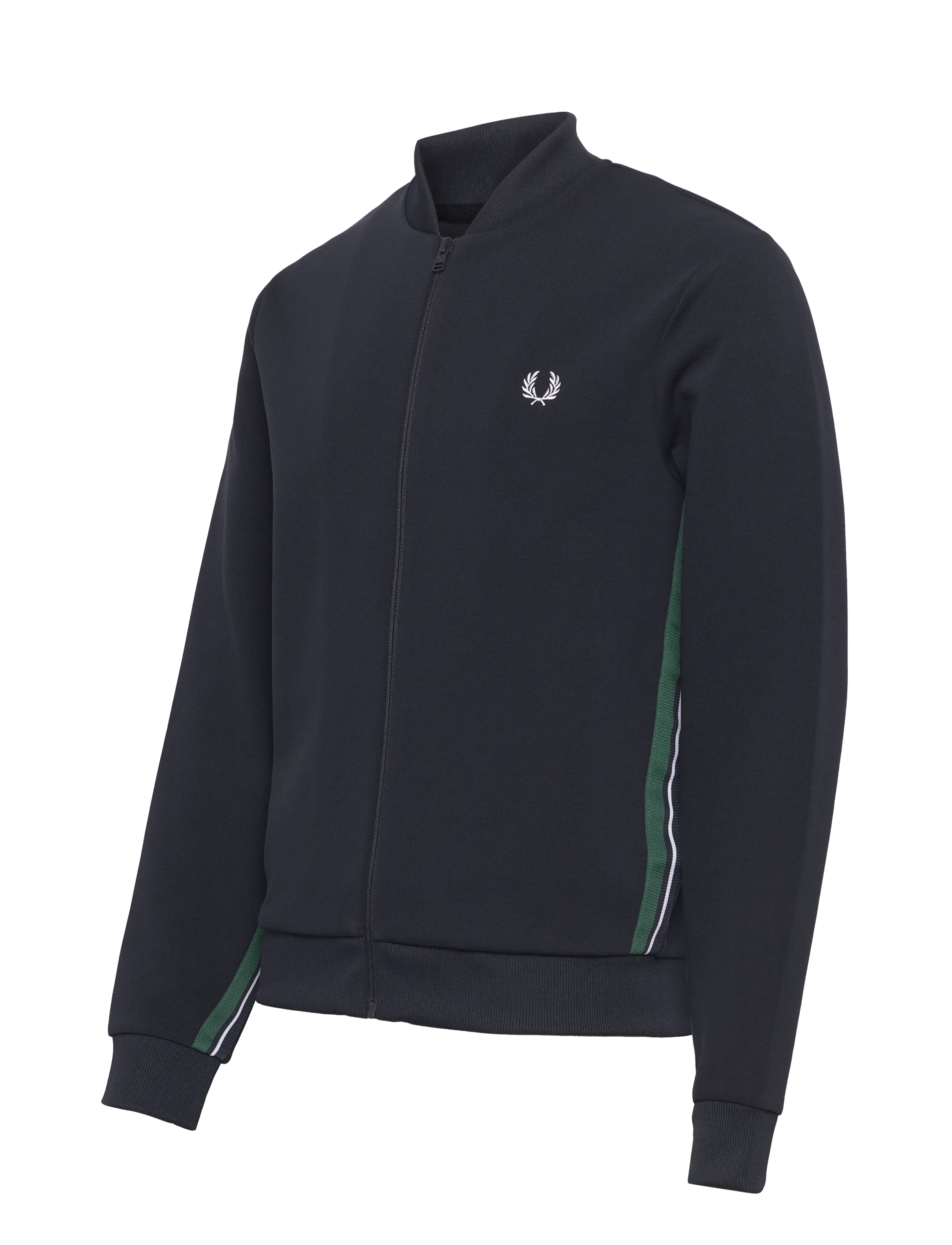 Fred Perry - STRIPE TAPE TRACK JACKET - hettupeysur - navy - 4