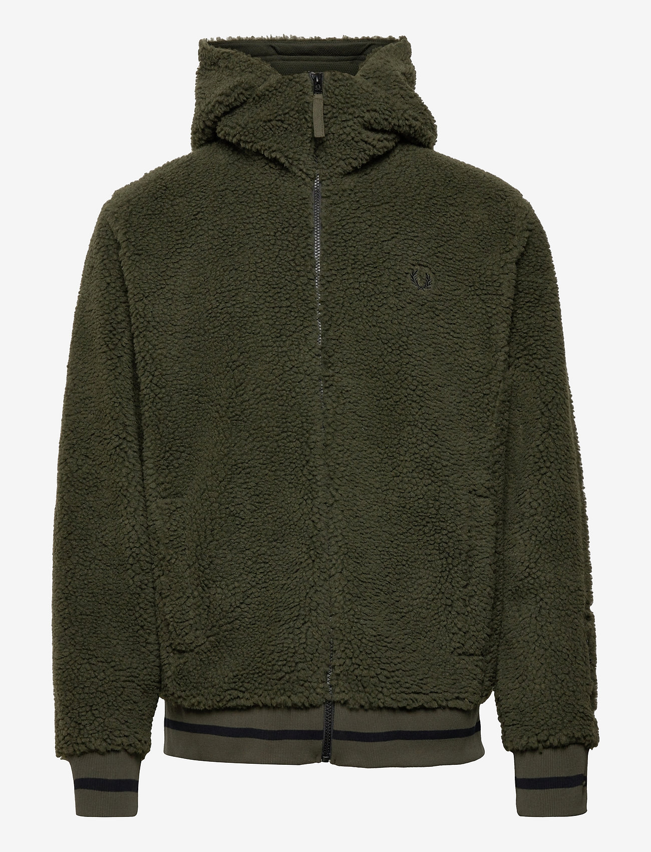 Fred Perry - BORG FLEECE BOMBER JKT - hunting green - 0