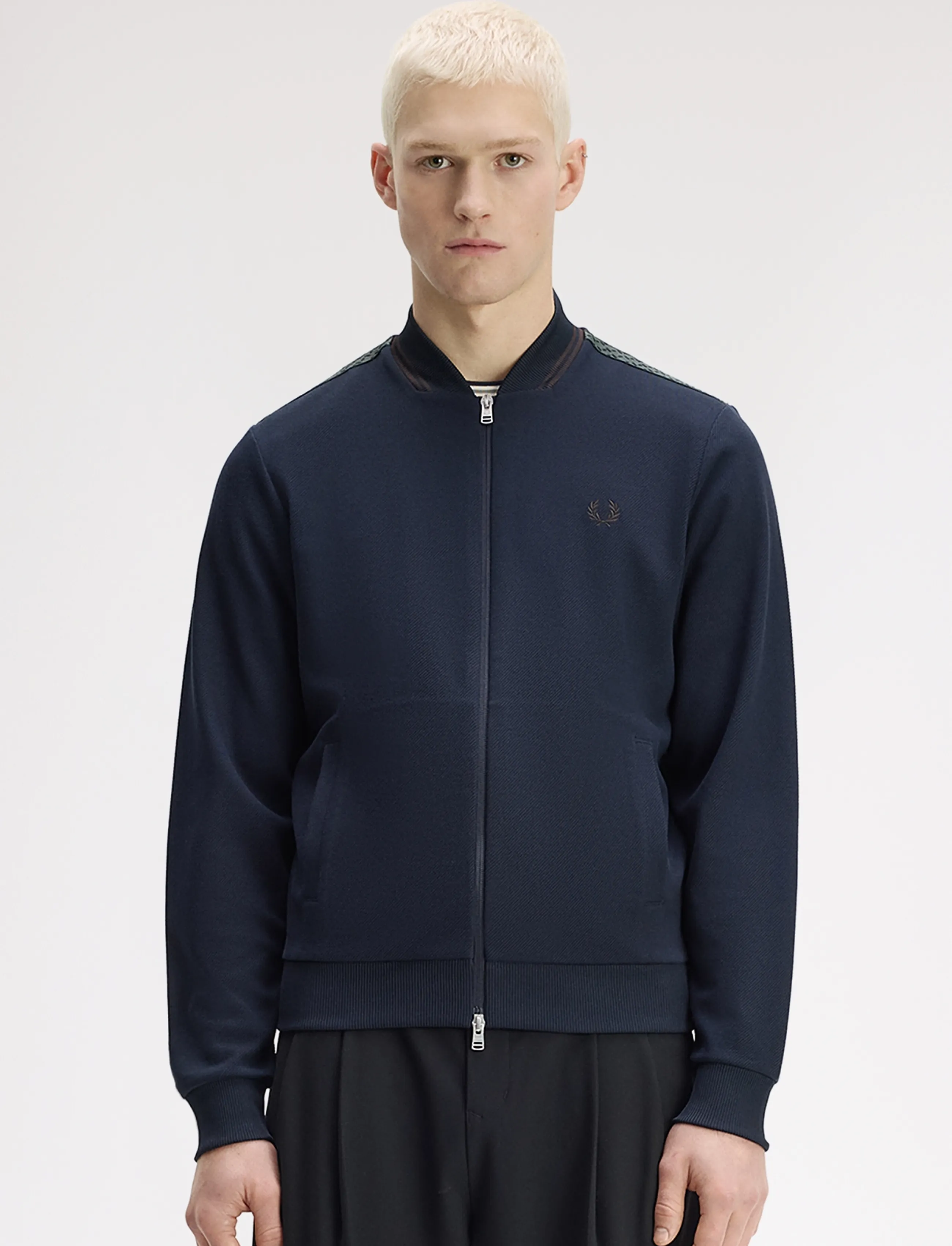 Fred Perry TIPPED BOMBER TRACK JKT - Osta olukorra järgi - NAVY / navy