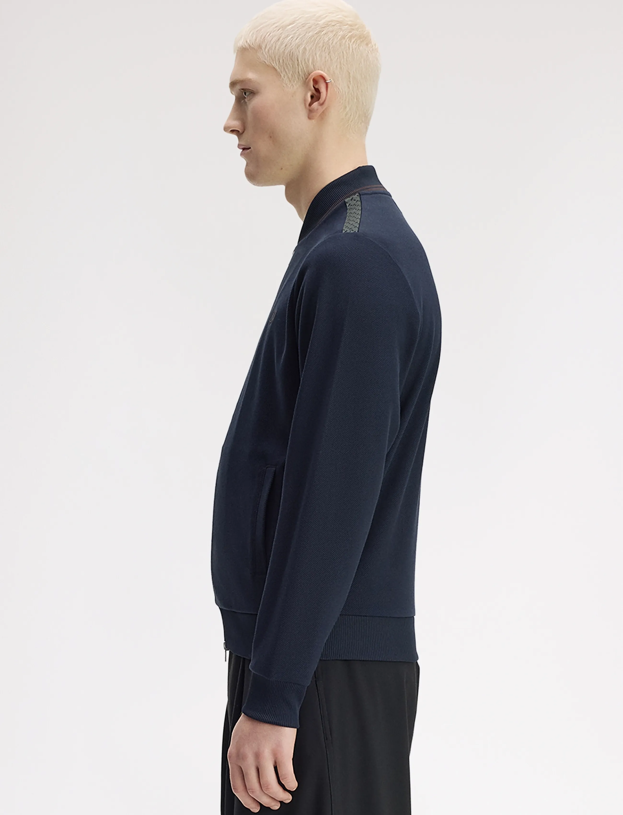 Fred Perry - TIPPED BOMBER TRACK JKT - sügisjoped - navy - 3