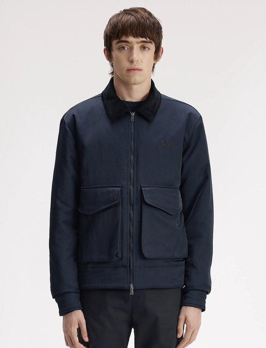 Fred Perry - NYLON CABAN JACKET - fall jackets - navy - 0