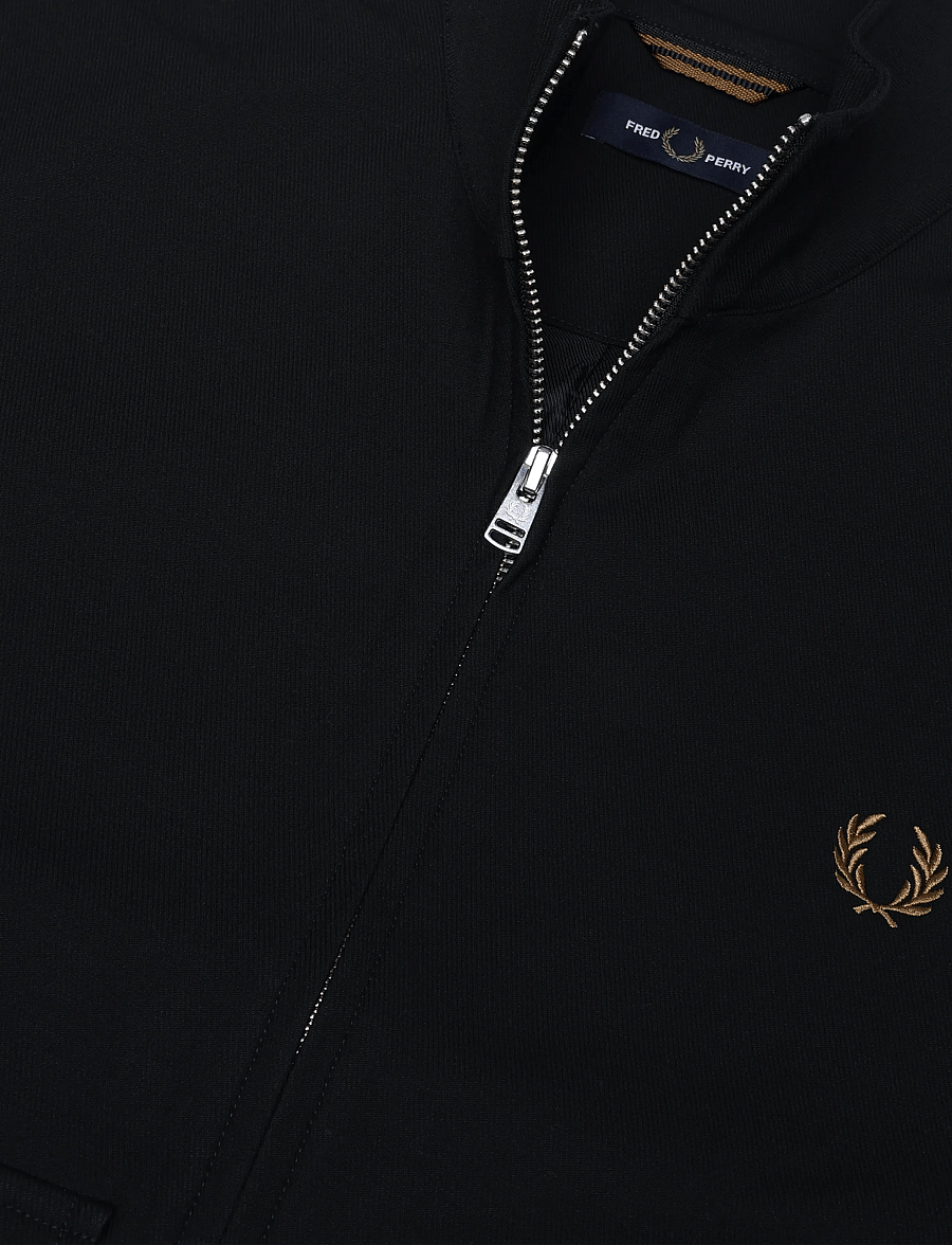 Fred Perry - PATCH POCKET F NECK JKT - efterårsjakker - black moss - 2