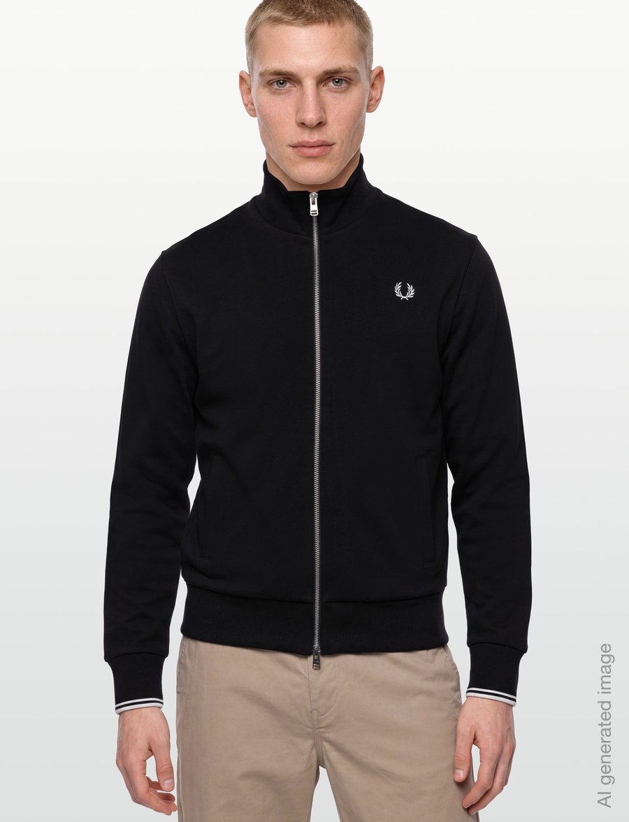 Fred Perry - ZIP THROUGH SWEATSHIRT - sweatshirts - black - 3