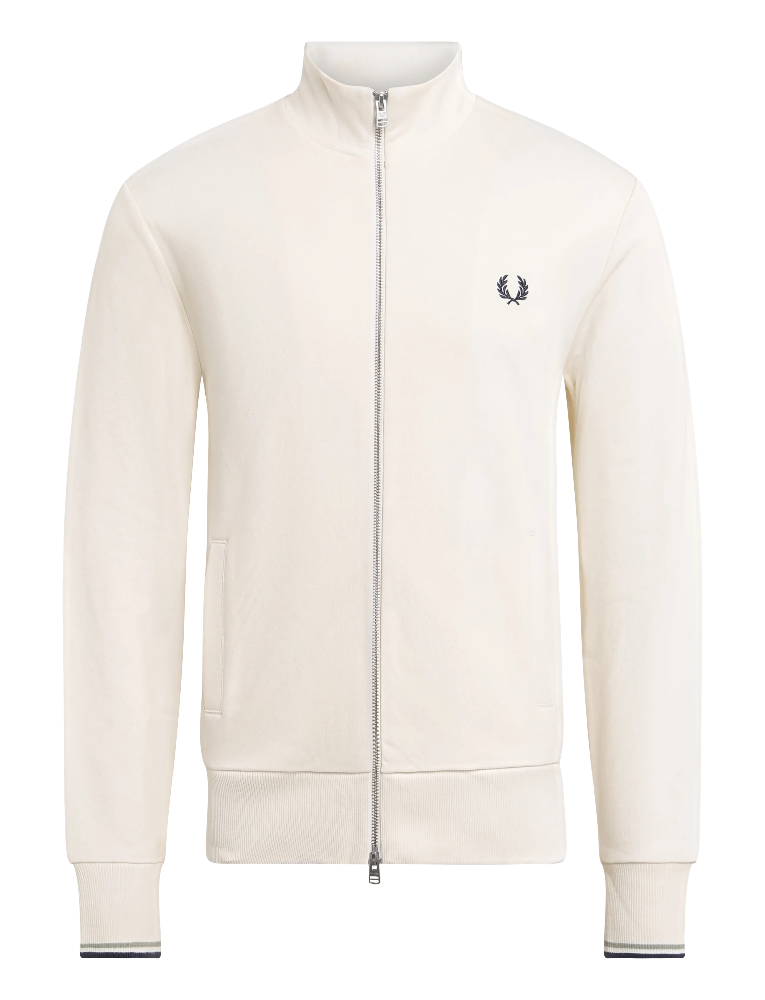 Fred Perry ZIP THROUGH SWEATSHIRT - Sweatshirts - ECRU / cream