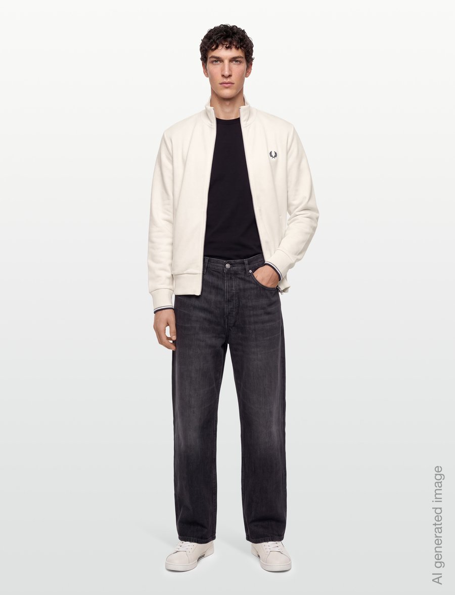 Fred Perry - ZIP THROUGH SWEATSHIRT - sweatshirts - ecru - 0