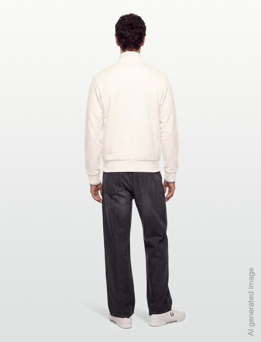 Fred Perry - ZIP THROUGH SWEATSHIRT - sweatshirts - ecru - 4