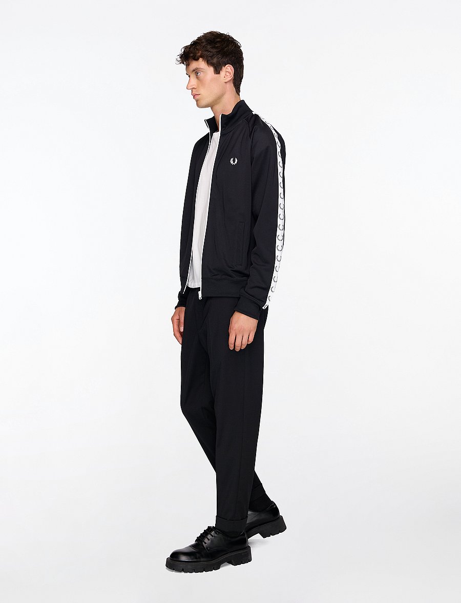Fred Perry - TAPED TRACK JACKET - urlaubsfavoriten - black - 3