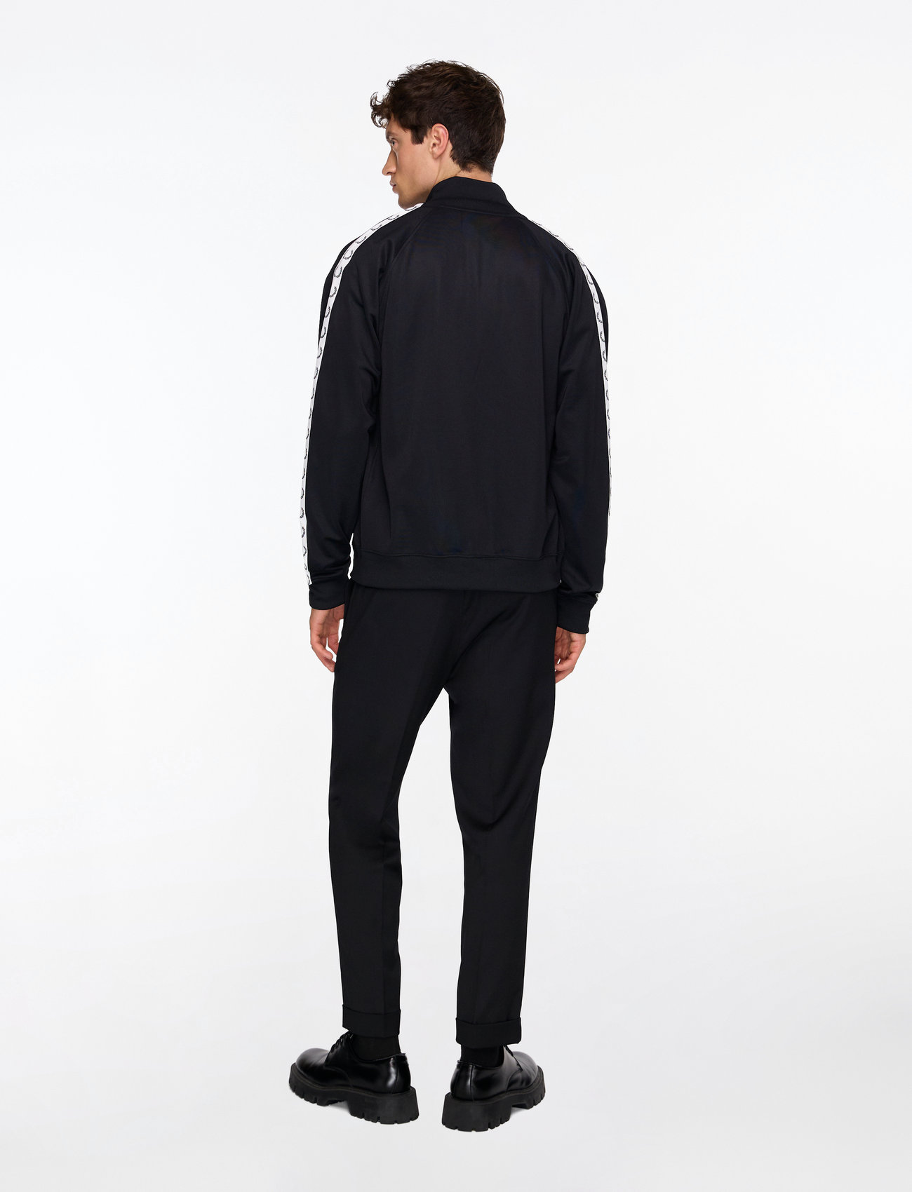 Fred Perry - TAPED TRACK JACKET - shop by occasion - black - 4