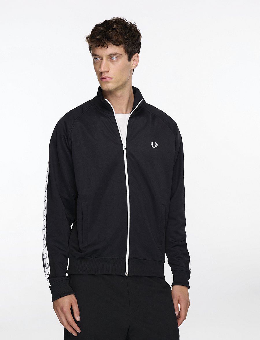 Fred Perry - TAPED TRACK JACKET - urlaubsfavoriten - black - 0