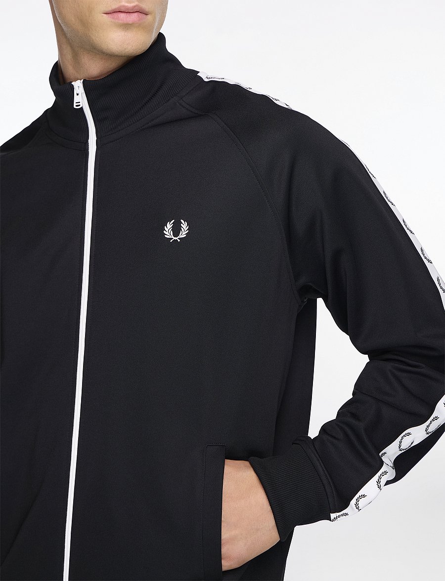 Fred Perry - TAPED TRACK JACKET - urlaubsfavoriten - black - 5